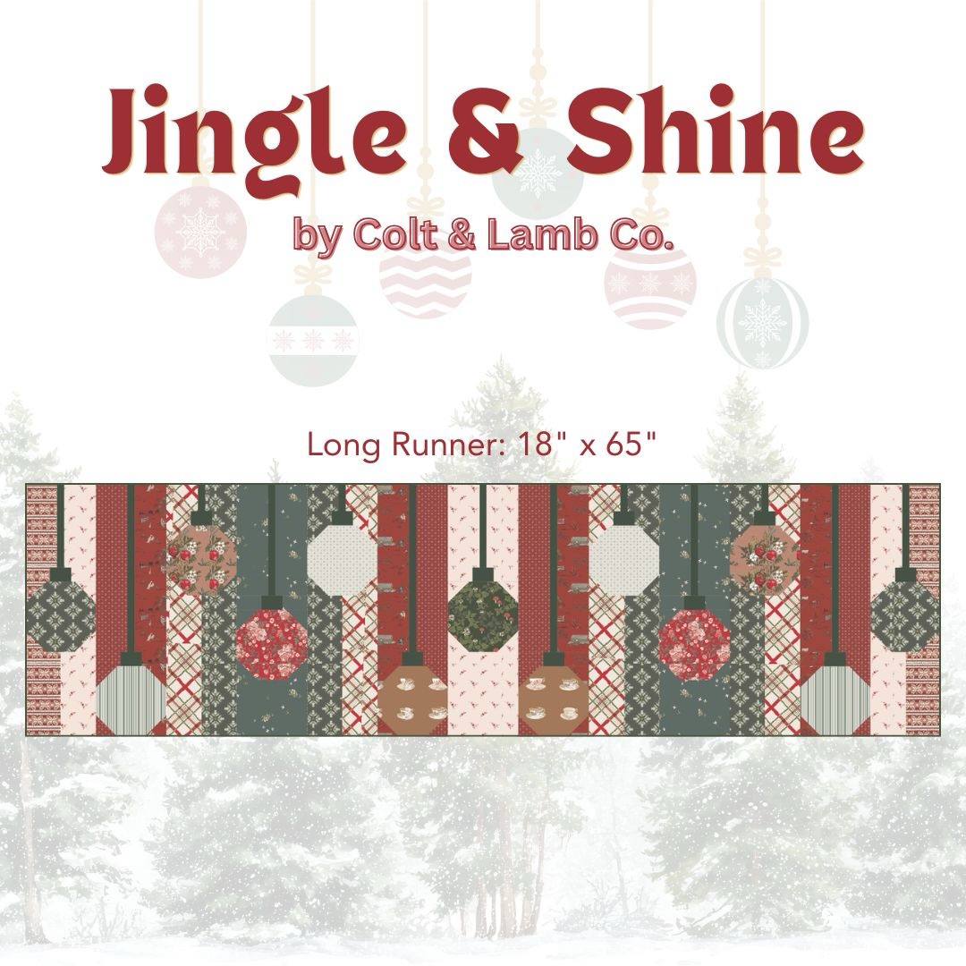 It’s release day for the Jingle and Shine table runner pattern by @colt_and_lamb - and I have kits for you!
https://www.craftymoosequilts.com/product-page/jingle-and-shine-table-runner-quilt-kit
I have beautiful kits for both the Short and Long runners.
All of these beautiful fabrics from @sharonhollanddesigns Spruce collection are used in the full kit, no matter if you choose the short or long runner.
