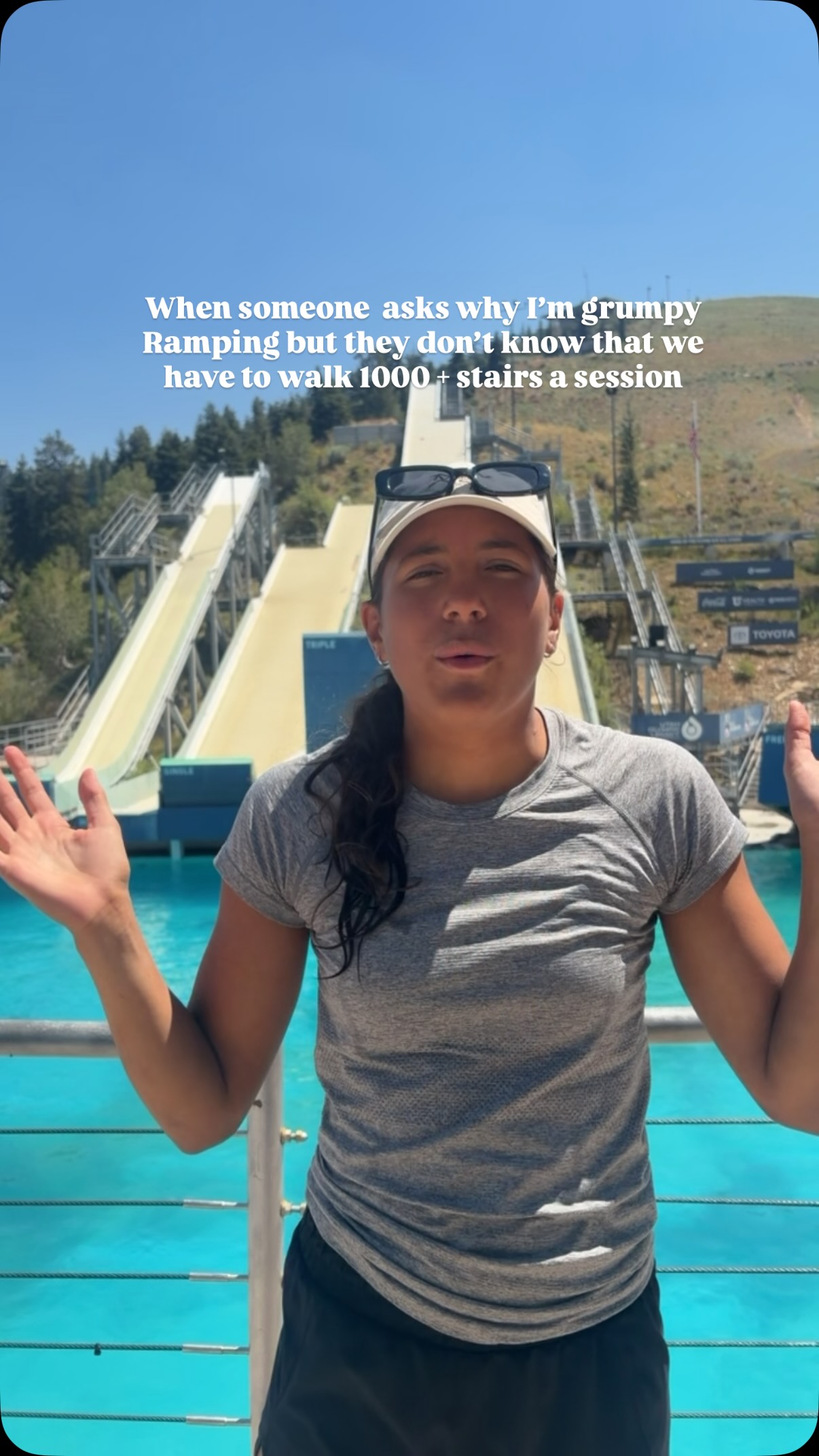 It’s about 999 stairs too many 😔 #athlete #fypシ #skiing