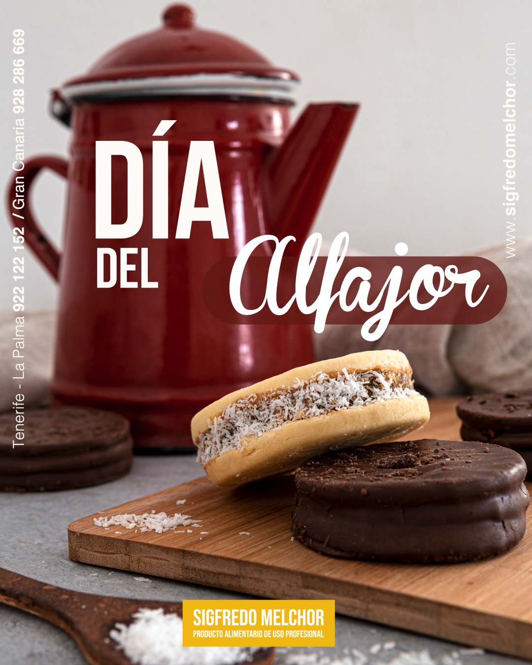 🤎 ¡Hoy celebramos el Día del Alfajor! 🤎
No hay mejor forma de homenajear este clásico que preparándolo con ingredientes de calidad. En Sigfredo Melchorencontrarás el Dulce de Leche Decorgel, perfecto para conseguir un relleno cremoso, estable y con un sabor irresistible.
✨ Ideal para pastelerías, cafeterías, obradores y profesionales que buscan el mejor resultado en cada elaboración.
Haz que tus alfajores conquisten a cada bocado.
🛒 Descubre nuestra gama de productos y realiza tu pedido en:
🌐 www.sigfredomelchor.com
#DíaDelAlfajor #Alfajor #DulceDeLeche #Decorgel