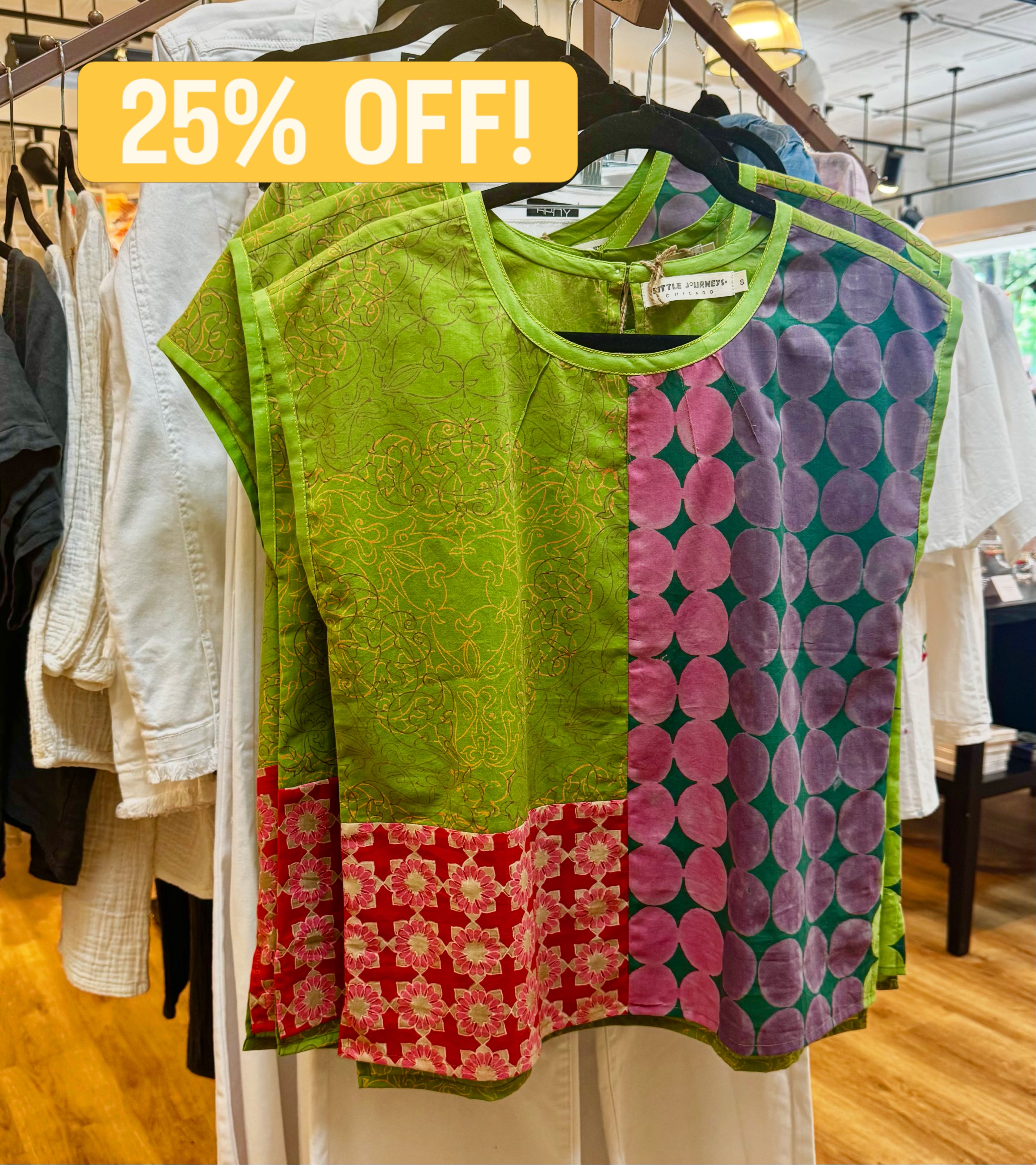 Our SUMMER SALE continues all week! 25% OFF ALL CLOTHING! Pop in!