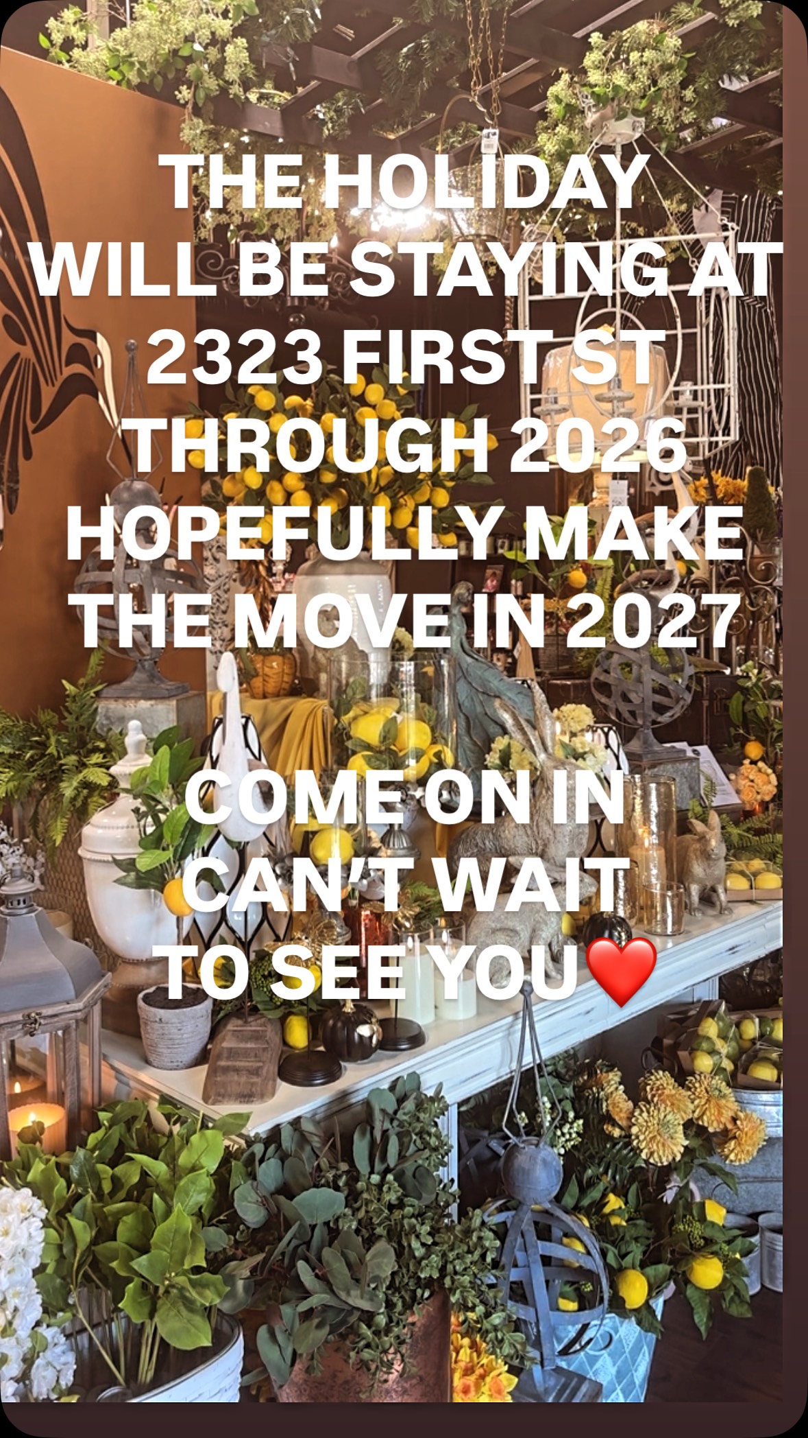 We’ve pulled the lease sign until next year. So we are staying right here. I look forward to seeing you soon.
#holidays ,#homedecor, #livermorehomedecor , #livermoredowntown , #decor