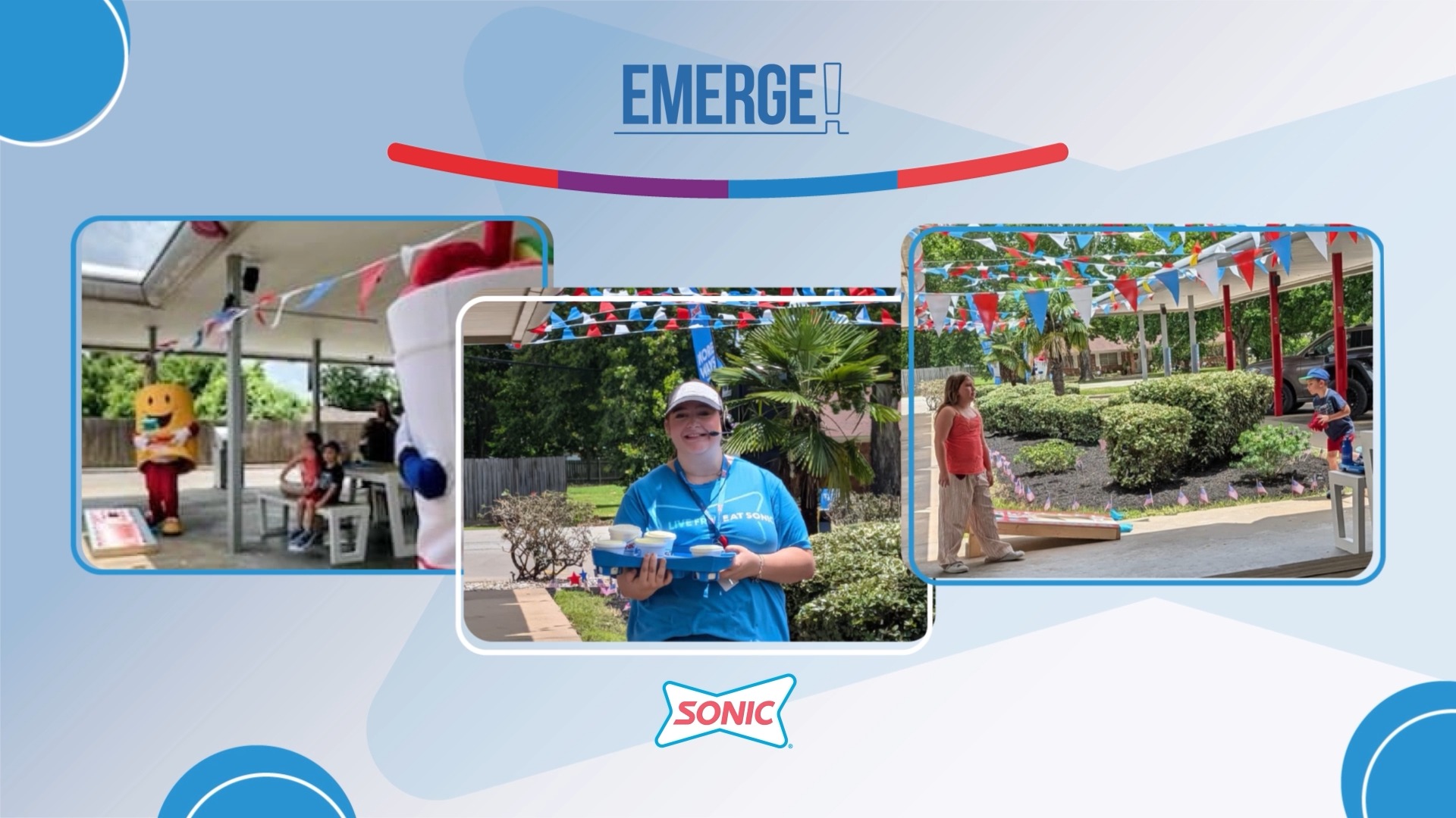 Customer Appreciation Day gave our Sonic team in Sweeny the opportunity to give something back to the community that supports them every day.
With cornhole games, family activities, a special mascot appearance, and plenty of smiles, the team created a fun, welcoming atmosphere where guests could relax, connect, and enjoy time together.
Thank you to the entire Emerge Sonic 5190 team for leading with purpose and creating an experience that reflected our commitment to people and community.
Learn more about how we're building stronger communities at emergeinc.net.
#EmergeInc #SONICDriveIn #CustomerAppreciation #CommunityStrong #ServingOurCommunity #LocalLove #CommunityConnections #ThankYouGuests #RestaurantFamily #ProudToServe