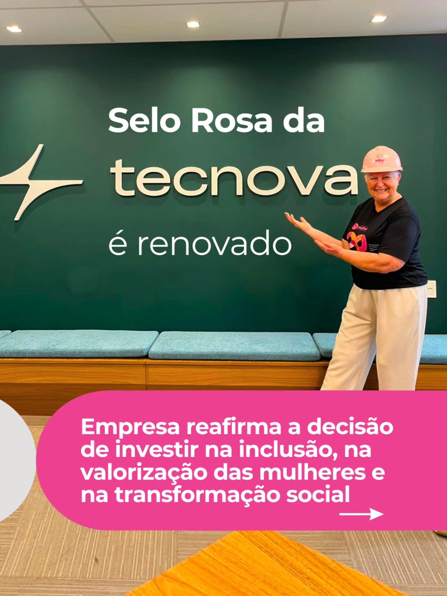 Transformar realidades exige compromisso. E é isso que a @tecnovaenergia reafirma ao renovar sua adesão ao Selo Rosa. Iniciativa que mobiliza empresas comprometidas com a equidade de gênero e a valorização das mulheres no mundo do trabalho.
Mais do que um reconhecimento, o Selo Rosa representa uma parceria estratégica baseada em responsabilidade social, impacto mensurável e transformação cultural.
Ao integrar essa rede, a Tecnova fortalece ações que ampliam oportunidades para mulheres, promovem ambientes de trabalho mais inclusivos e contribuem para um setor da construção cada vez mais diverso.
Como parte dessa jornada, a presidente do Instituto Mulher em Construção, @biakern.oficial , conduziu um encontro com colaboradores da empresa, promovendo reflexões sobre diversidade, inclusão e o papel das organizações na construção de uma cultura mais justa e acolhedora.
Agradecemos à Tecnova pela confiança renovada e pela convicção de que investir em pessoas é também uma forma de construir um futuro melhor.
Que essa parceria siga inspirando outras empresas a transformar compromisso em ação. 💗