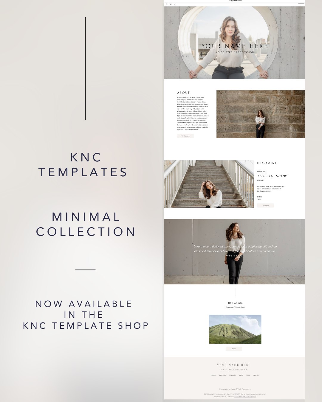 🎉 HAPPY TEMPLATE DAY!!! 🌟
The Minimal Collection is now LIVE and available for purchase in the template shop! 💻
If you've been following along, you know I started a new series called Pin to Publish, where I take one photo from Pinterest and make a website out of it that will be available for purchase in my template shop.
Today's drop: Minimal, Airy, Neutral. This template let's your photography SING. It lets go of any visual clutter without lacking in design. It stays simple and beautiful.
Swipe to see the inspo photo. ➡️
#wixtemplates #knctemplateshop #artistwebsites #websitesforoperasingers #singerwebsites