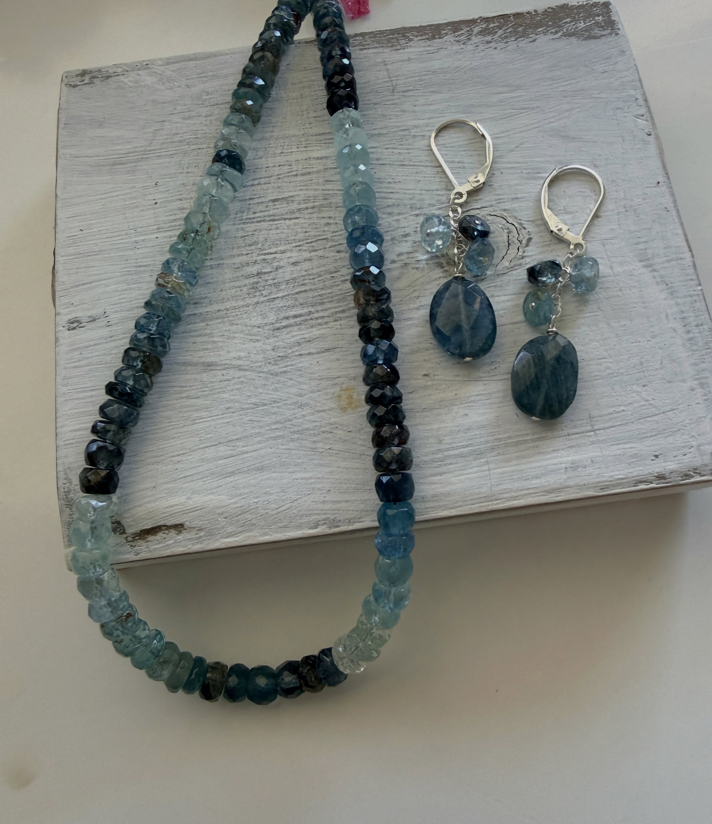 This lovely Moss Aquamarine set is coming to the @napafarmersmkt on Saturday.
Moss Aquamarine is a semi-precious form of aquamarine which is filled with inclusions of various other minerals, forming shades of green, brown or black moss which look like little plants inside the stones.
It is known as the stone of serenity, calming the nervous system and allowing clarity.
And it’s one of my absolute favorites!
This is one of the stones I don’t have a lot of, so be sure to check this set out.
Sorry St. Helena. I’m sorry I will have to miss this week’s market. I’ll be back in August 21.
#handmadejewelry #napafarmersmarket #gemstonejewelry #winecountry