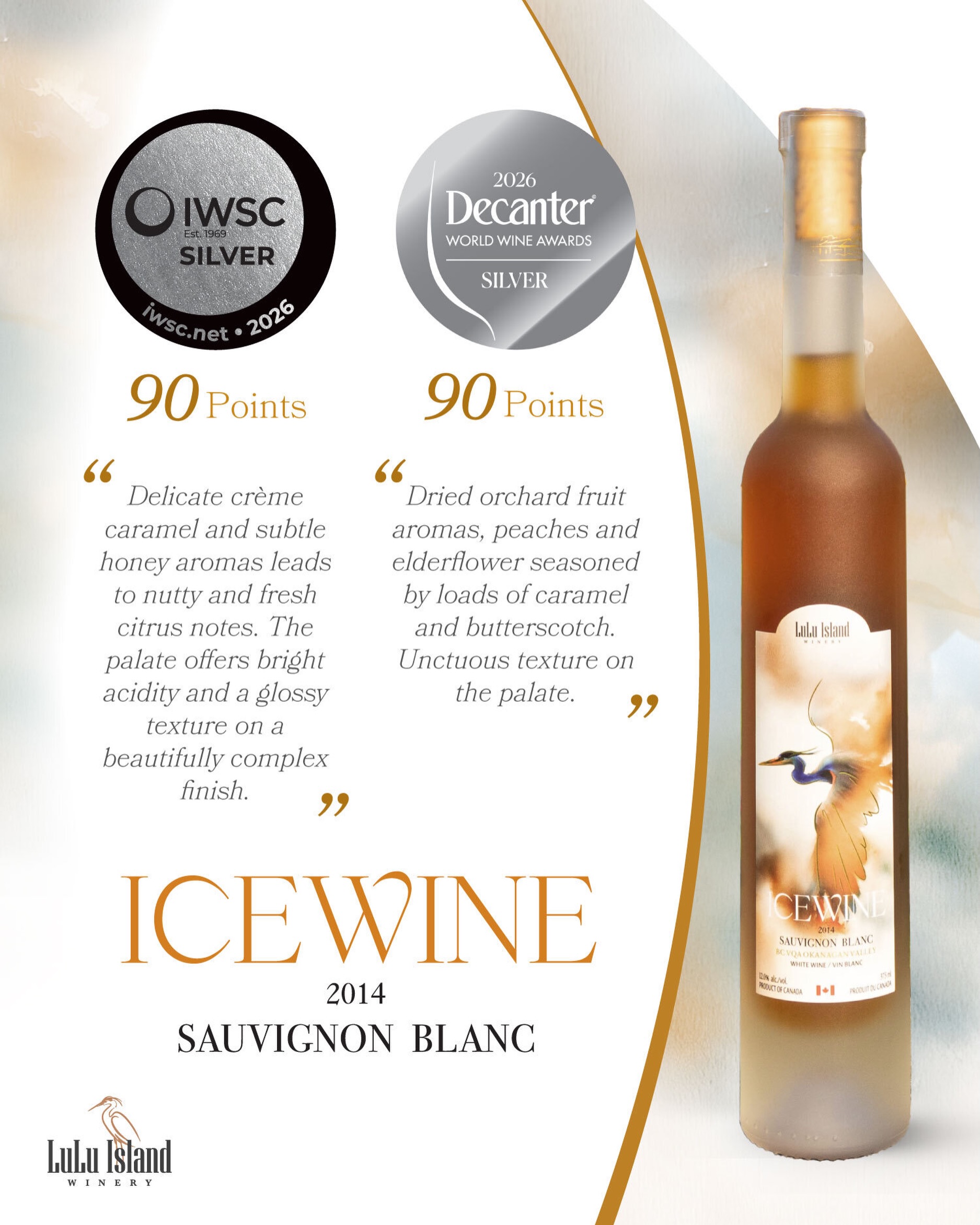 Meet our overall top-scoring entrant from our 2026 competition wines: our 2014 Sauvignon Blanc Icewine! 🙌
This luscious Icewine boasts notes of cinnamon, ripe pear, and warm toffee, offering a rich, silky sweetness balanced by vibrant acidity. This memorable treat has been delighting guests from all over the world as one of our top sellers in-store since it debuted in November 🤗🍷
