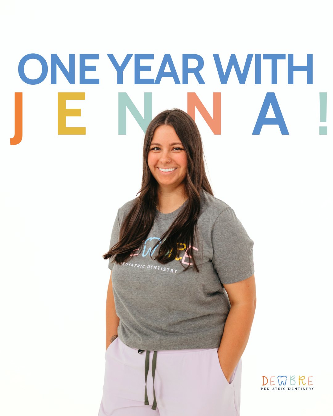 Happy one year anniversary, Jenna! We are so lucky to have you part of the Dewbre family! 💙