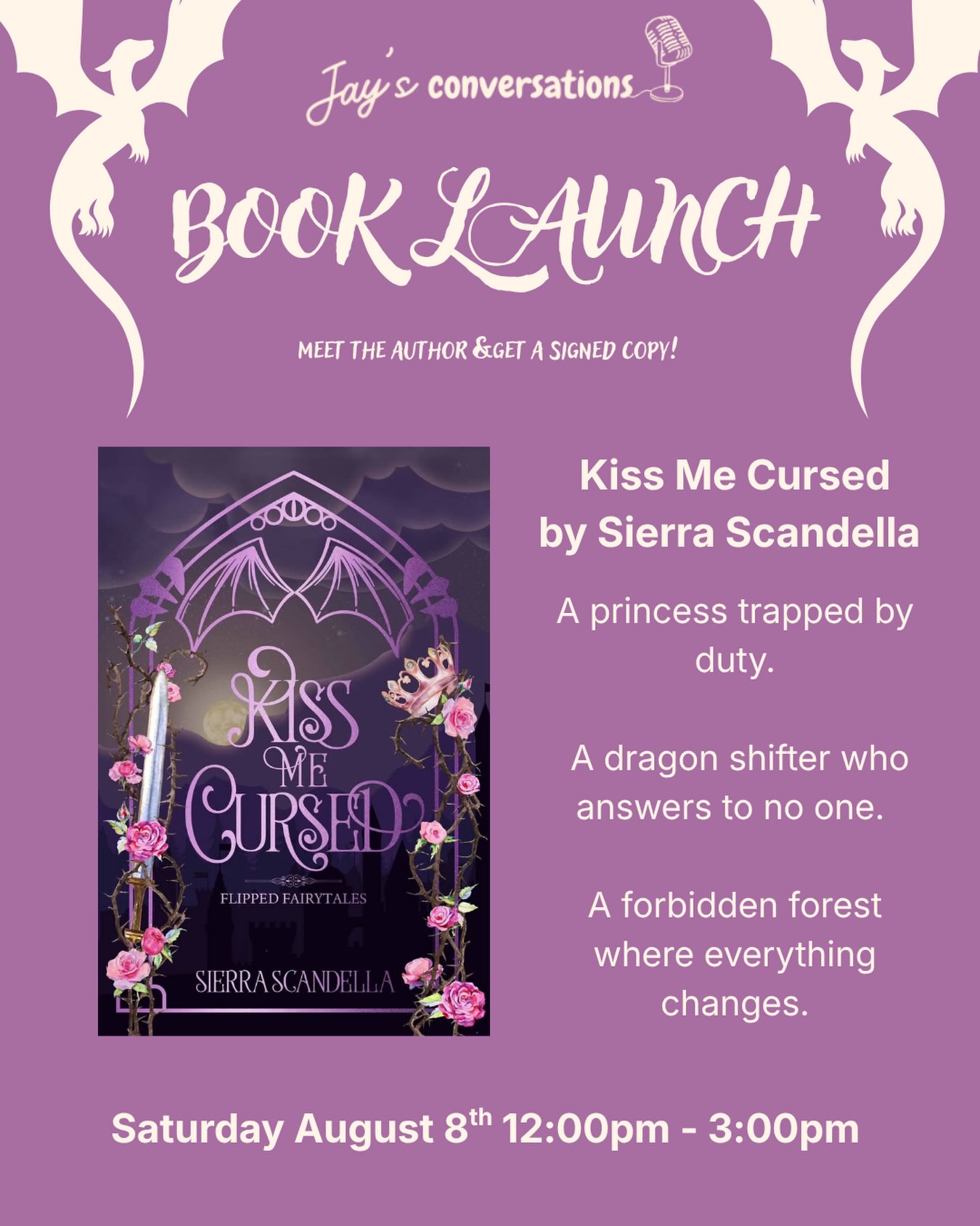Babes on Saturday, come grab a copy of @sierra.readssss Kiss Me Cursed and get it signed!! #indiebookstores #indieauthors #tempeaz #community #newbookrelease