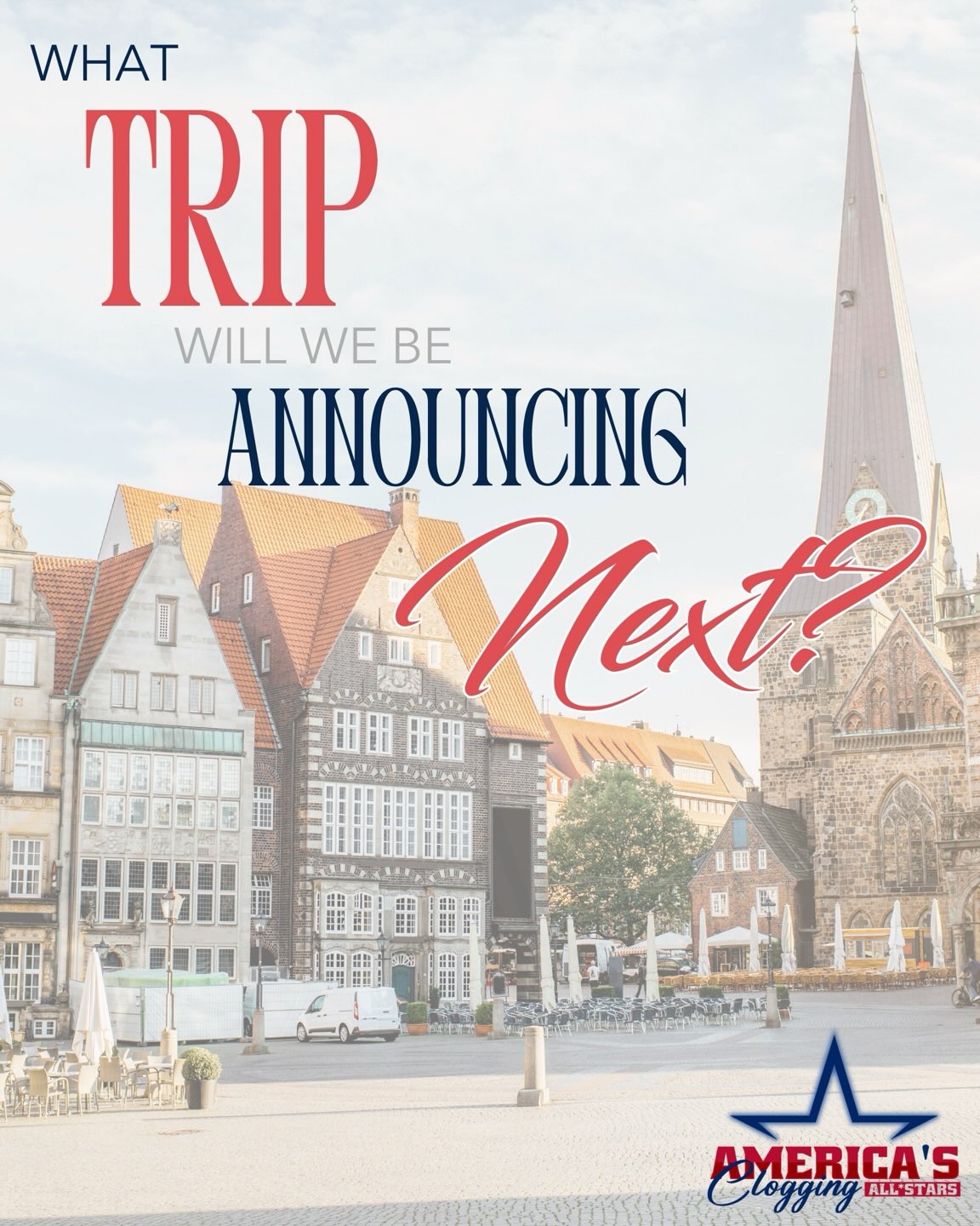 Here we go again… 👀
Another opportunity to travel, perform, and make memories with ACA is on the horizon!
But where?
Domestic? International?
What’s your guess? 🌎✈️⬇️
www.americascloggingallstars.com
