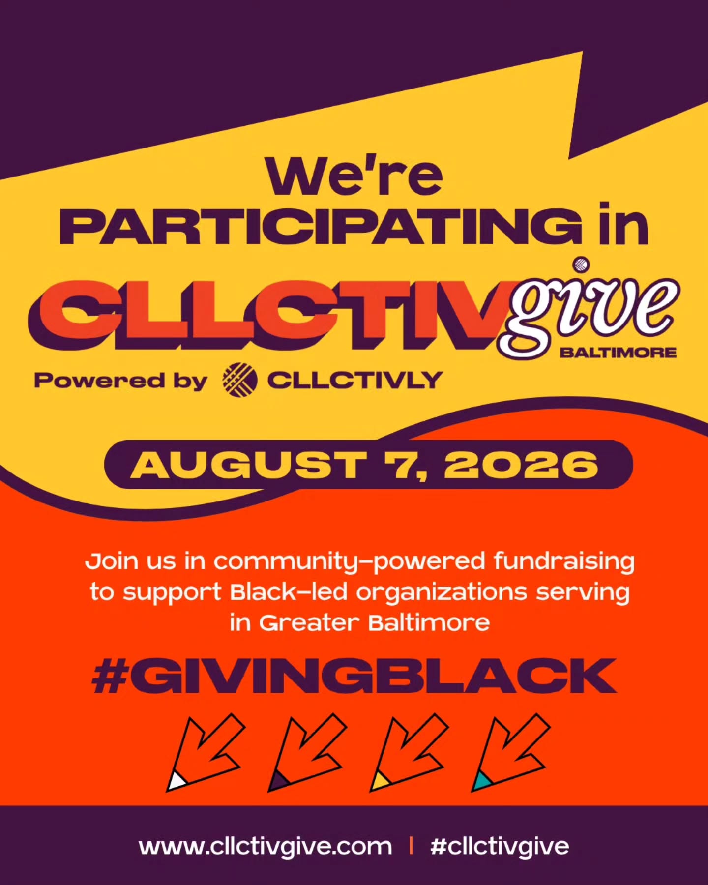 Today is the day! In honor of Black Philanthropy Month, Black August and National Black Small Business Month, #CLLCTIVGIVE is a community-wide celebration of giving, and a 24-hour community- campaign to support Greater Baltimore's Black-led Social Change organizations.We invite you to join us and celebrate culture as the foundation of wealth to build a better Baltimore.
We are asking our partners to join forces with us and achieve our goal of $7,000! We are asking our friends to chip in $25 each and share with 10 people in their social networks to help us achieve this goal. #Givingblack
Tag your folks below and help support food justice through greater southwest Baltimore! Make your donation at www.cllctivgive.com to participate.