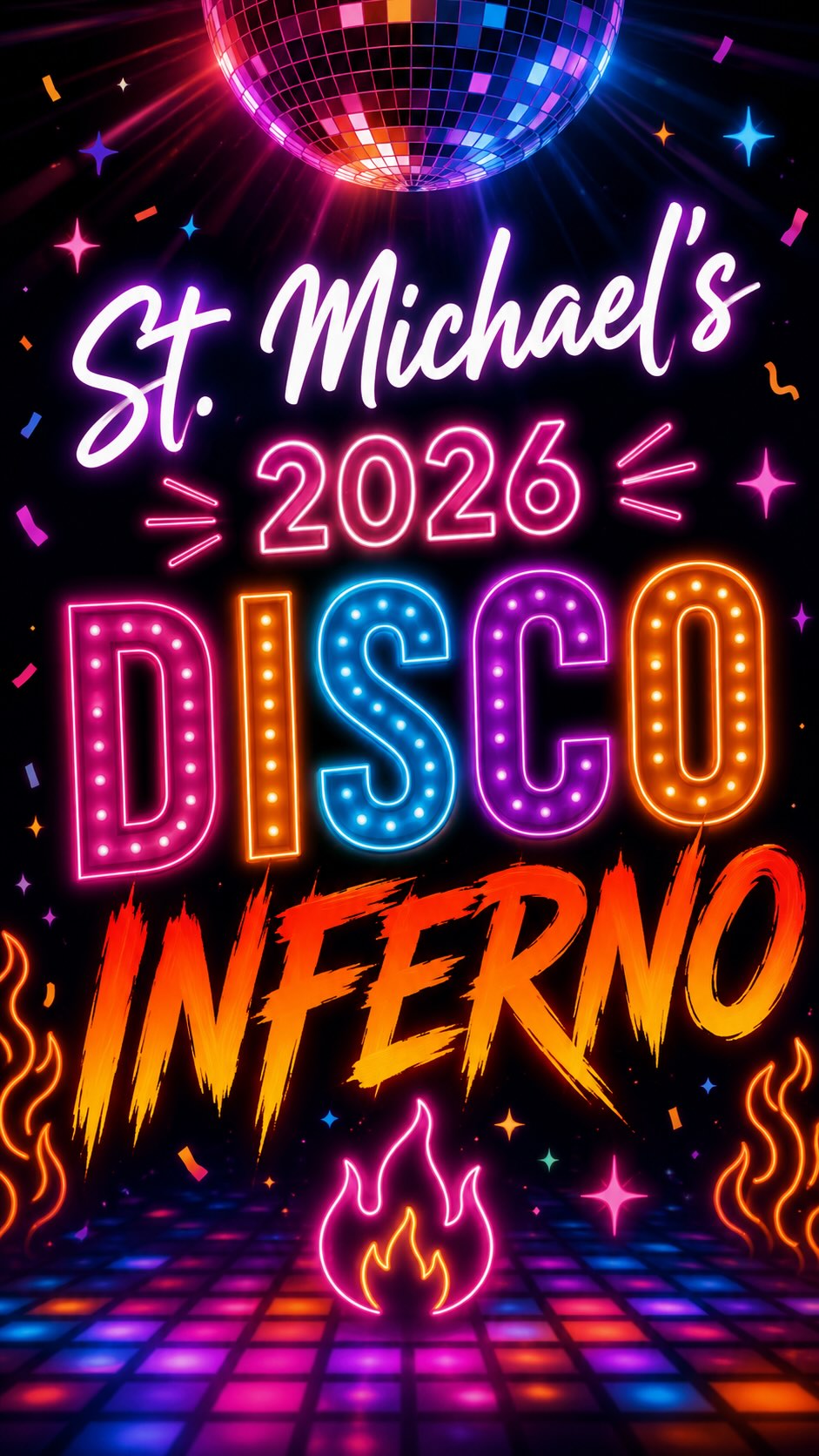 🪩✨ ST MICHAEL’S DISCO INFERNO 2026! 🔥
What a night! 🎉 Friday night’s St Michael’s Disco was an absolute ball! 💃🕺
There were smiles everywhere, some seriously impressive dance moves, plenty of laughs and SO much fun had by all! 🪩✨
A huge THANK YOU to our amazing P&F for putting together such a fantastic event for our students. Your time, energy and hard work created such a memorable night for everyone, all while raising valuable funds for our school. ❤️
We’re so lucky to have such an incredible school community! 🙌