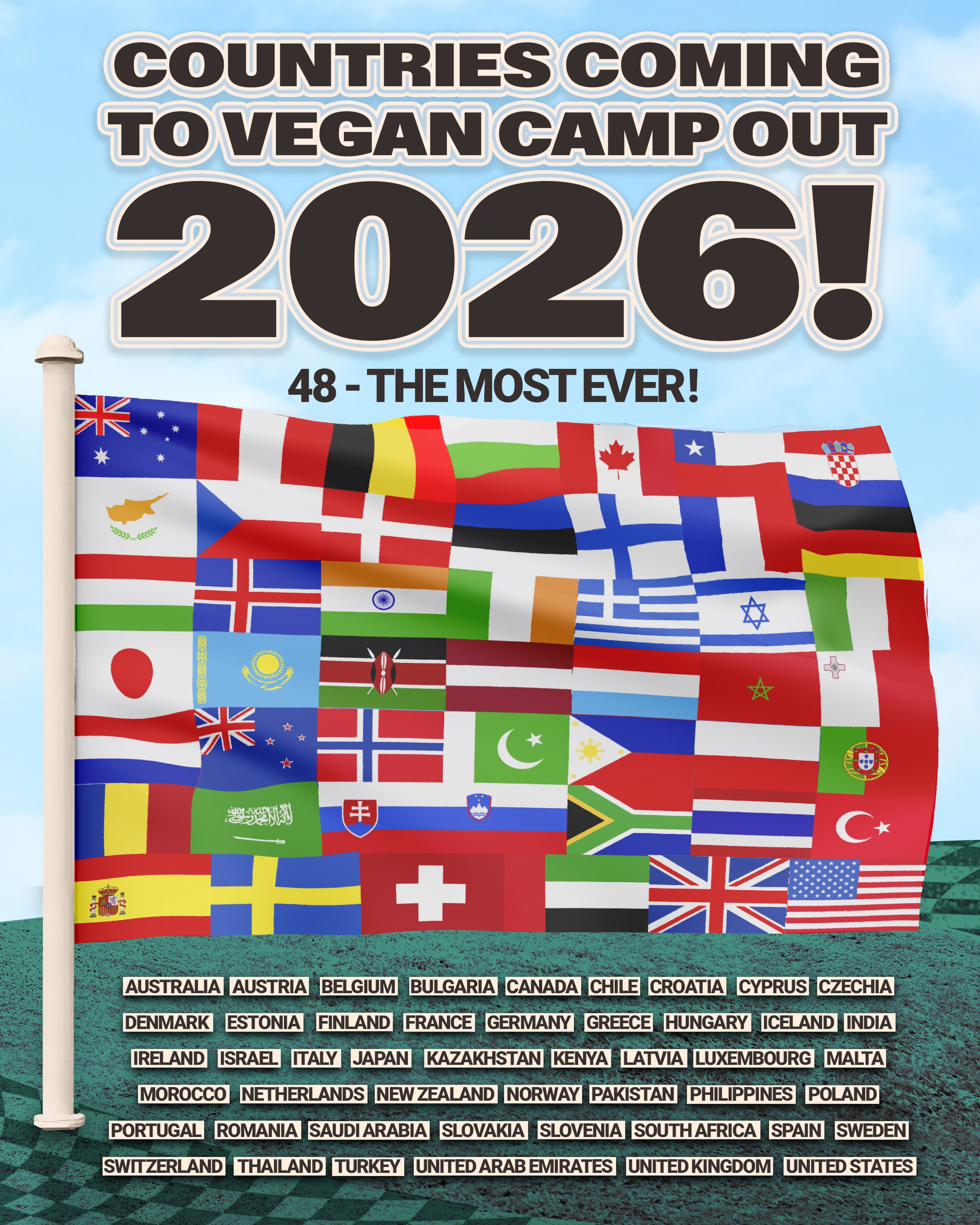 48 COUNTRIES are visiting VCO 2026 🙌 🥳 The most we’ve ever had. Another great statistic for our 10 year anniversary 🎈
🎫 All tickets available from the link in our bio - Festival Tickets, Glamping, Tent Hire, On-Site Activity Pass & Coach Travel!