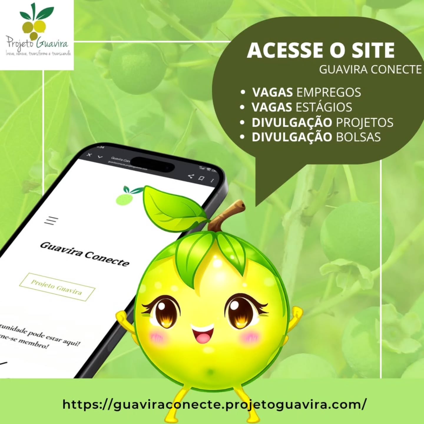 Guavira Conecte: recursos para projetos, bolsas, estágios, empregos, cursos e eventos. Entre no site guaviraconecte.projetoguavira.com para ver as oportunidades disponíveis.
Venha fazer parte do Projeto Guavira!
🔗 Saiba mais em: www.projetoguavira.com
🔗 Saiba mais em: www.guaviraconecte.projetoguavira.com
📷 Siga-nos no Instagram: @projetoguavira
🎞️ Estamos no TikTok: @projetoguavira
📘 Curta-nos no Facebook: /projetoguavira
🎬 Assista-nos no YouTube: @projetoguavira
#guaviraconecte #projetoguavira #guavira #empregos #estagios