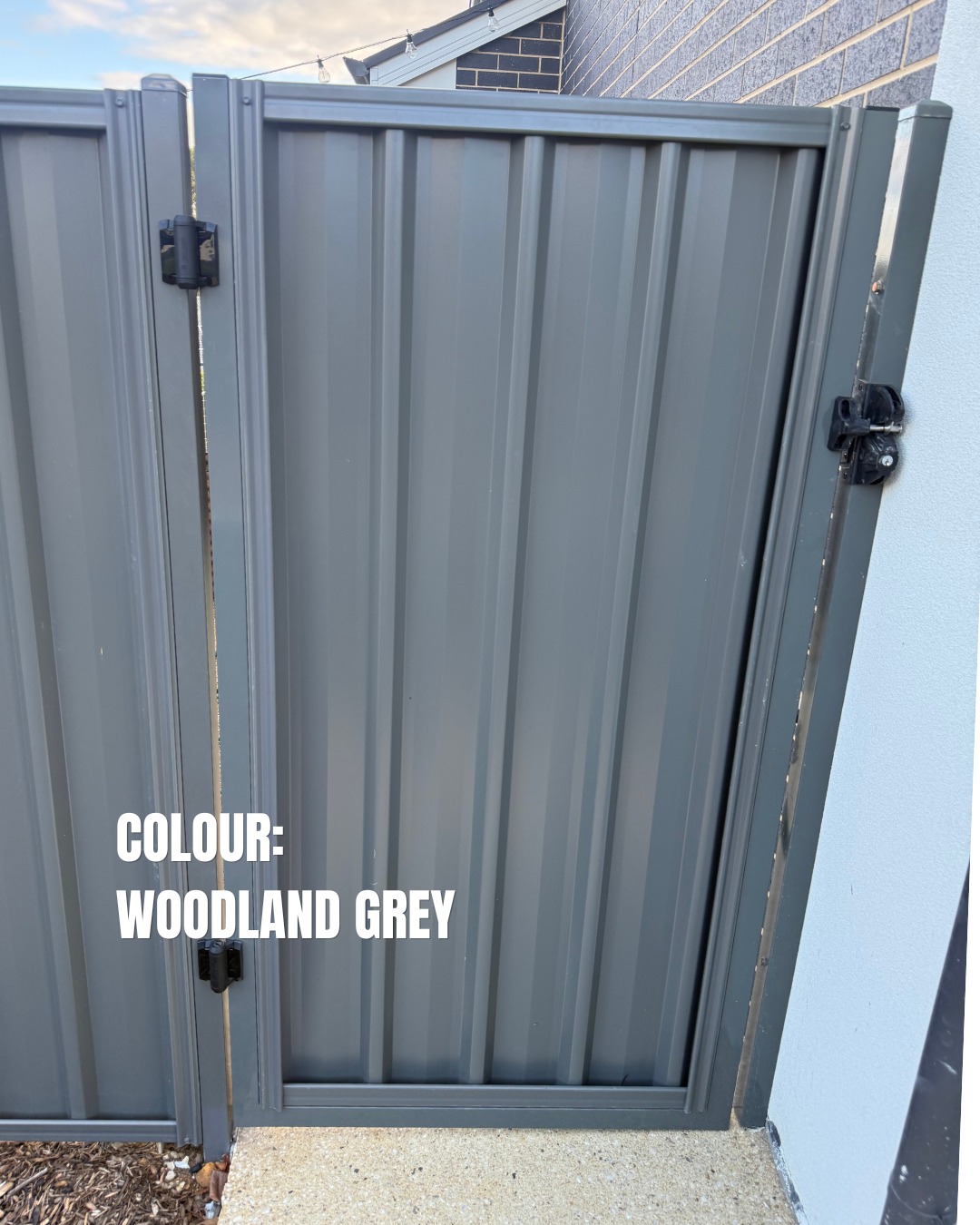 Out at Craigburn Farm, we installed this 1800mm high COLORBOND® steel gate in Woodland Grey, made to fit neatly between the home and boundary fence.
Durable, secure, and the colour complements the home and landscaping perfectly 👌
#COLORBONDSteel #WoodlandGrey #AdelaideFencing #AdelaideGates