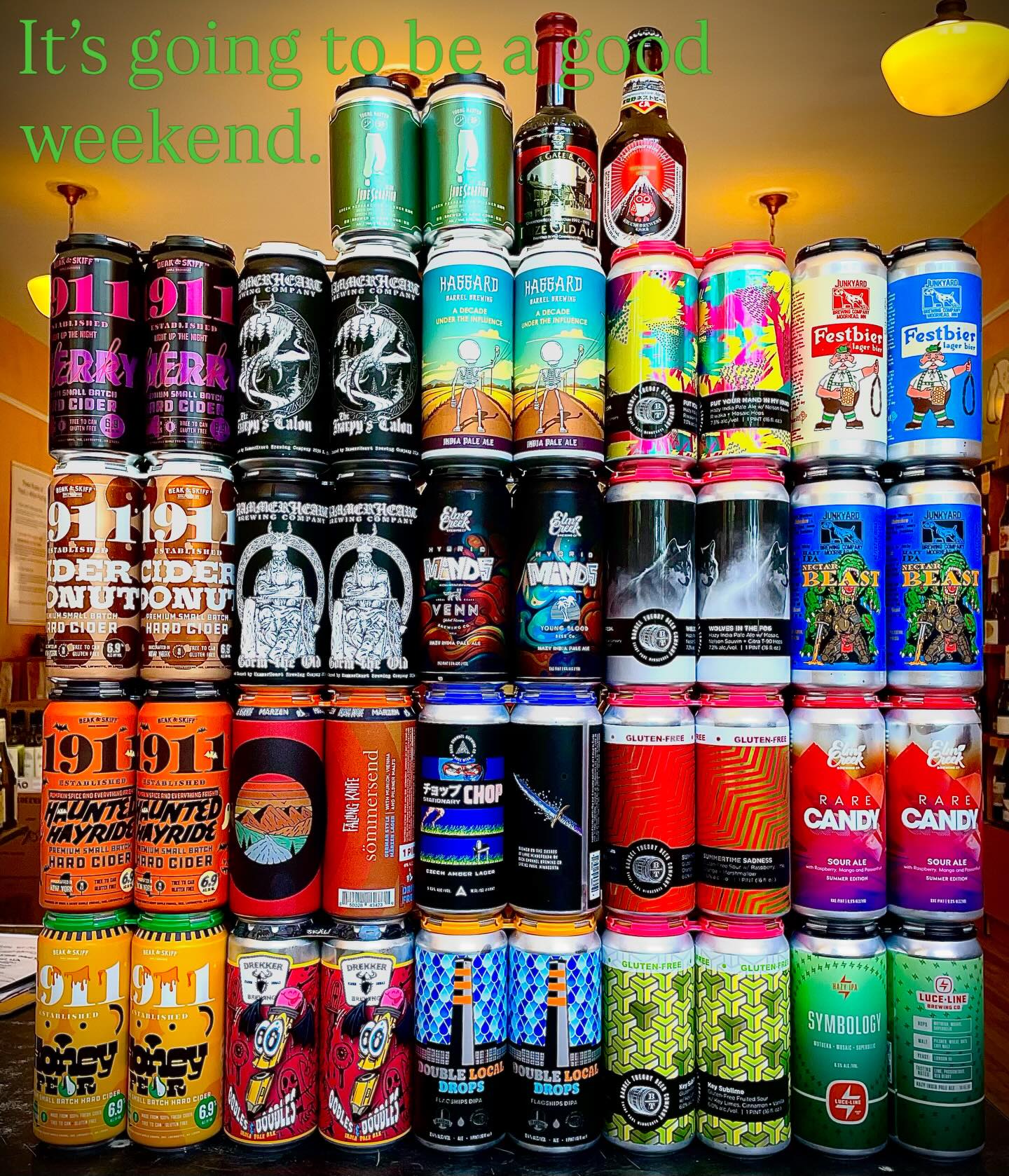 All stocked up.