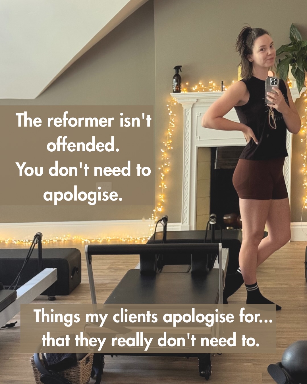 One thing I’ve noticed over the years…
We apologise far more than we need to.
“Sorry, I’m not very flexible.”
“Sorry, I don’t know my left and right.”
“Sorry, I can’t do that exercise.”
“Sorry, I made a noise on the reformer.” 😂
The funny thing is… none of those things bother me.
You’re learning.
You’re moving.
You’re trying.
That’s literally what class is for.
I don’t expect perfection and I definitely don’t expect you to get everything right first time. If anything, I’d be worried if you never wobbled, never asked questions or never needed another option.
So if you’ve ever apologised to me in class…
Please know I’ve never been judging you.
I’ve probably just been thinking, “I’m so glad you’re here.”
Now tell me… what’s the funniest thing you’ve apologised for in a yoga or Pilates class? 😂👇