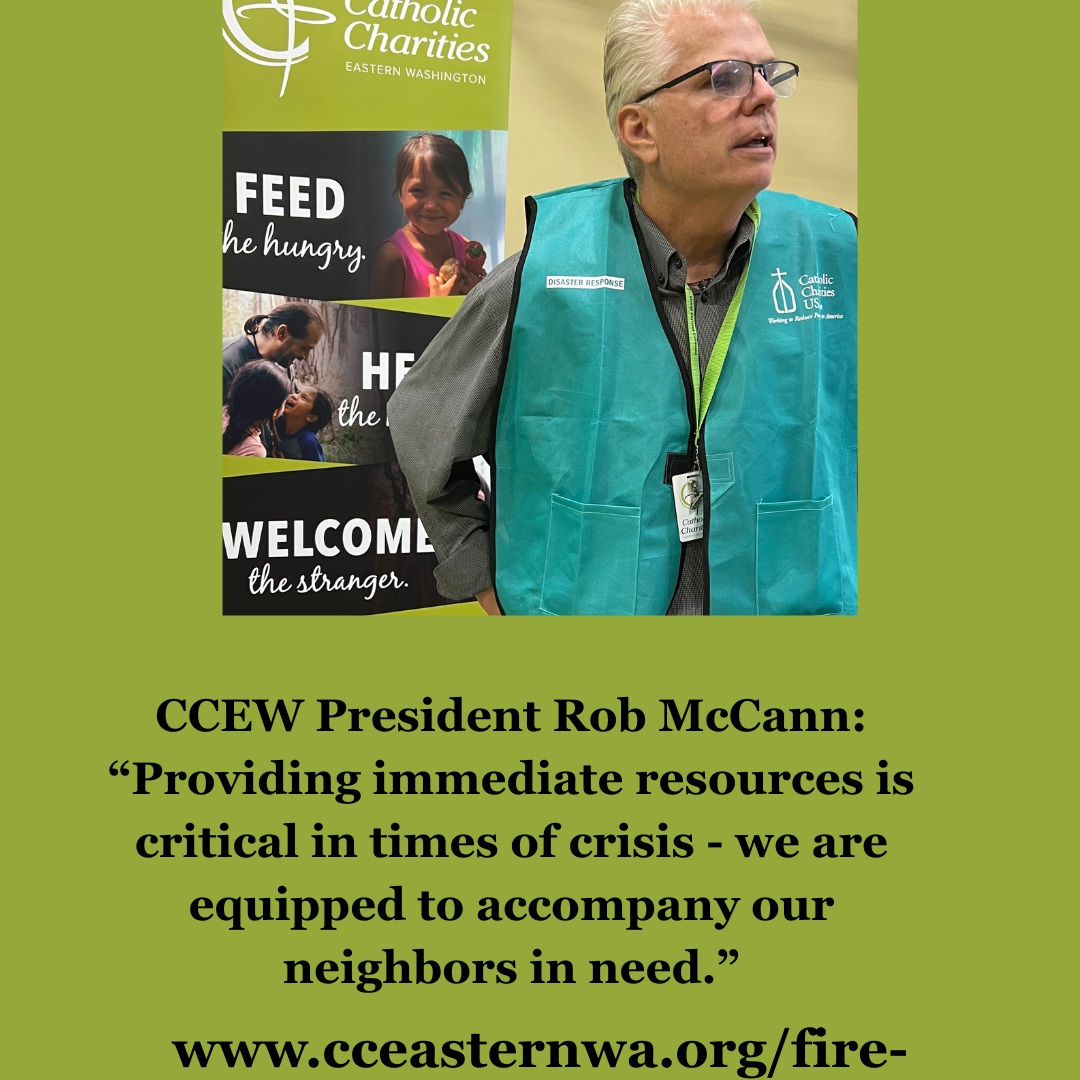 Catholic Charities is proud to staff a table at the Disaster Assistance Center in Spokane to help those impacted by the fires. It’s the CEO’s turn today to help hand out gift cards and resource information.
Do you need assistance?
Just go to the link in our bio to visit our fire assistance portal.