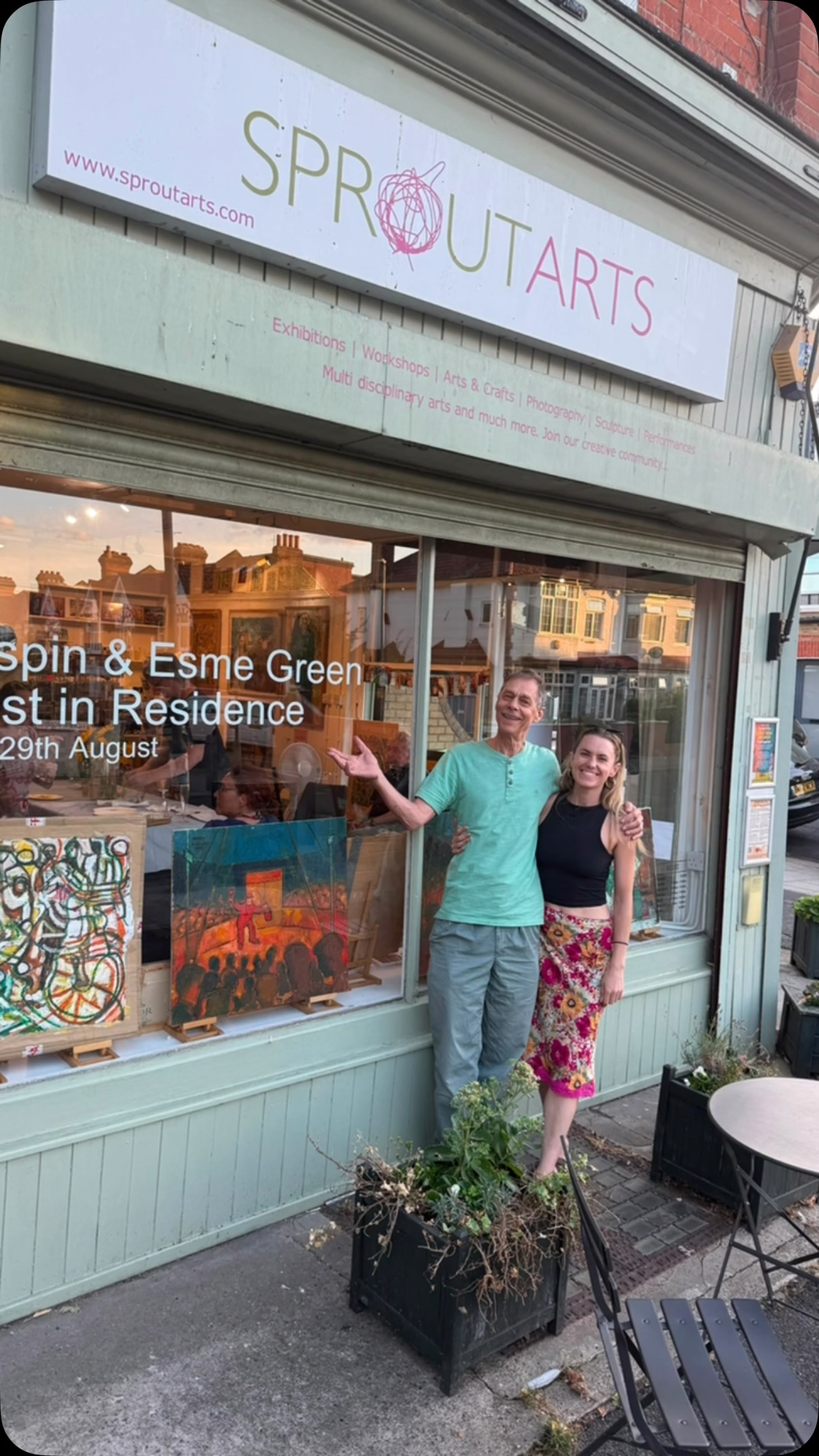 Throughout August, Sprout’s ‘Artists in Residence’ are Crispin and Esme Green, a local father and daughter who will be exploring themes of Intergenerational stories of Place, Heritage & Connection.
They will be running lots of FREE talks and workshops, inspiring local people to discover their own heritage and the importance of Place.
Crispin is a fine artist and spent most of his working life in the voluntary sector, working with prisoners and the homeless on art projects, Esme trained in performing arts and is the Founder of Creative Voices Collective - applying creative and therapeutic practices to various mental health sectors of the community.
You are invited to meet them ‘In Conversation’ at their opening event on Wednesday 5 August, with refreshments from 5pm to 8pm.
Upcoming talks include:
The Lost Hospital of Tooting Talk by The Tooting History Group,
Books Bombs and Art Talk by Jeanne Rathbone of the Wandsworth Heritage Group and
‘Inside Prisons’ an assembled panel with experience of working in the judicial system give their insights with an open discussion.
There are also great creative workshops including the The Personal Map Workshop on Sat 8th and ‘Sing Out’ with Denise of The Great Gustos on Wed 12th.
Everything is free and you’re welcome to pop in, but if possible please book to reserve your seat and help them cater for numbers.
More details and links to book are here:
https://sproutcommunityart.wixsite.com/sprout-air. Link in bio also
