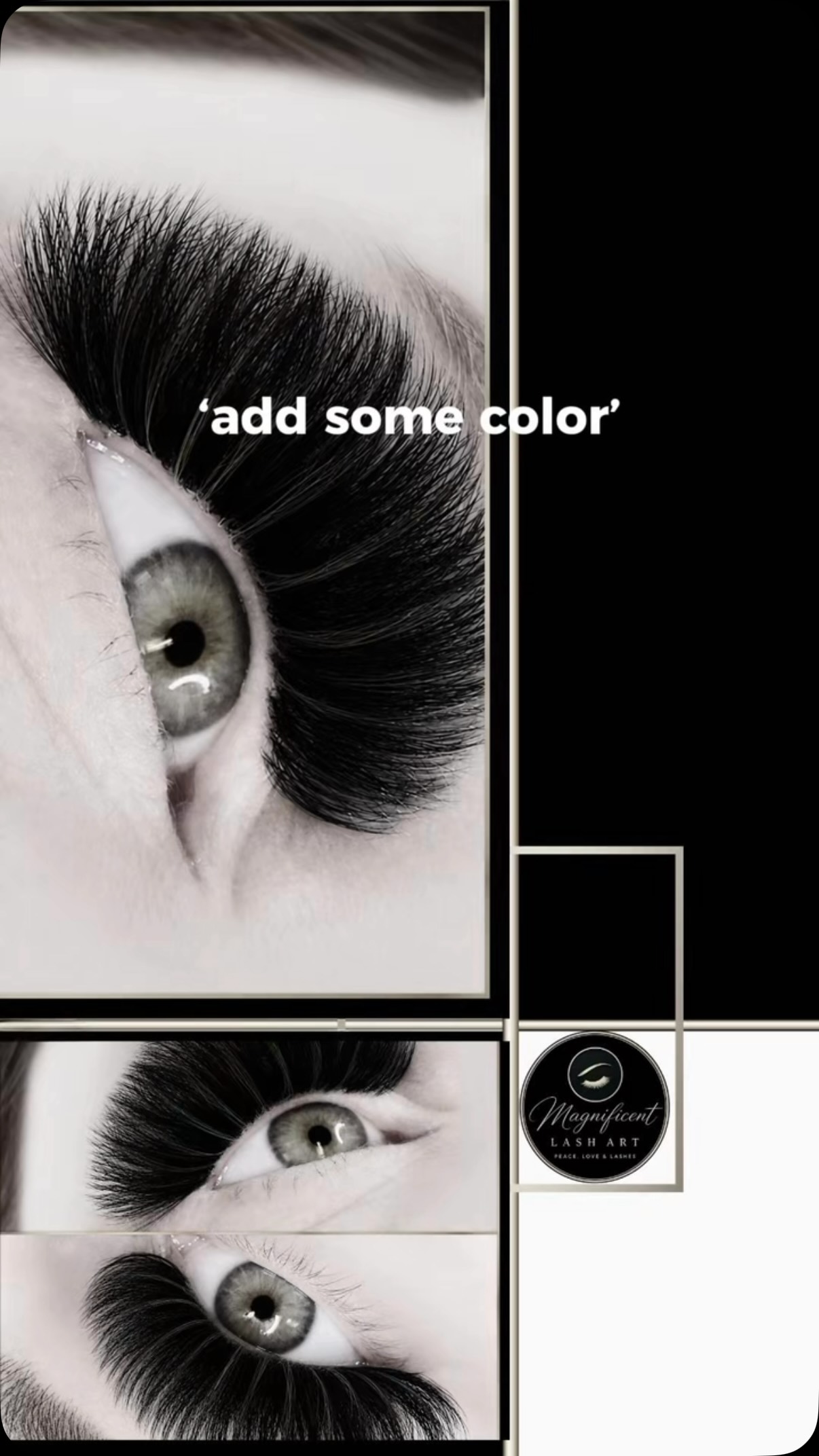 Mega volume lashes with little touch of color
#magnificentlashart #megavolumelashextensions #fortlauderdalelashes