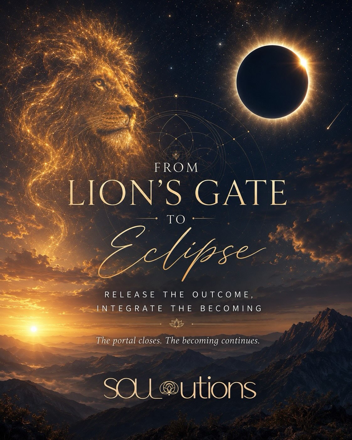Lion’s Gate is still open—and eclipse season is already asking us what comes next.
These next few days aren’t just about calling something in.
𝗧𝗵𝗲𝘆’𝗿𝗲 𝗮𝗯𝗼𝘂𝘁 𝗹𝗶𝘃𝗶𝗻𝗴 𝘄𝗵𝗮𝘁 𝘆𝗼𝘂 𝗰𝗵𝗼𝘀𝗲.
✨ 𝟴/𝟴 — 𝗟𝗶𝗼𝗻’𝘀 𝗚𝗮𝘁𝗲: 𝗗𝗲𝗰𝗹𝗮𝗿𝗲 𝗶𝘁.
What are you choosing?
✨ 𝟴/𝟵–𝟴/𝟭𝟭 — 𝗔𝗰𝘁:
What concrete step shows life you mean it?
🌑 𝟴/𝟭𝟮 — 𝗦𝗼𝗹𝗮𝗿 𝗘𝗰𝗹𝗶𝗽𝘀𝗲: 𝗦𝘂𝗿𝗿𝗲𝗻𝗱𝗲𝗿 + 𝗦𝗲𝗮𝗹.
What are you no longer willing to return to?
🌕 𝟴/𝟮𝟳–𝟴/𝟮𝟴 — 𝗟𝘂𝗻𝗮𝗿 𝗘𝗰𝗹𝗶𝗽𝘀𝗲: 𝗜𝗻𝘁𝗲𝗴𝗿𝗮𝘁𝗲 + 𝗥𝗲𝗹𝗲𝗮𝘀𝗲.
What is complete? What emotional residue is ready to go?
For the August 12 solar eclipse, I’ll be pausing at 𝟭𝟭:𝟰𝟲 𝗔𝗠 𝗠𝗧—the time of maximum eclipse globally—to breathe, get quiet, and release my grip on the outcome.
You don’t have to force the next chapter.
You can listen.
Choose.
Act.
Surrender.
And then allow life to meet you.
I’ve created a new 𝗶𝗻-𝗱𝗲𝗽𝘁𝗵 𝗯𝗹𝗼𝗴 𝗽𝗼𝘀𝘁 to guide you through this transition from Lion’s Gate into eclipse season, and inside the 𝗦𝗢𝗨𝗟𝘂𝘁𝗶𝗼𝗻𝘀 𝗔𝗽𝗽 you can continue with the practices:
𝗟𝗶𝗼𝗻’𝘀 𝗚𝗮𝘁𝗲 𝗣𝗼𝗿𝘁𝗮𝗹: 𝗦𝗲𝘁 𝗗𝗼𝘄𝗻 𝗪𝗵𝗮𝘁 𝗪𝗮𝘀 𝗡𝗲𝘃𝗲𝗿 𝗬𝗼𝘂𝗿𝘀
+
𝗘𝗰𝗹𝗶𝗽𝘀𝗲 𝗜𝗻𝘁𝗲𝗴𝗿𝗮𝘁𝗶𝗼𝗻: 𝗣𝗿𝗲𝗽𝗮𝗿𝗲 · 𝗢𝗯𝘀𝗲𝗿𝘃𝗲 · 𝗥𝗲𝗹𝗲𝗮𝘀𝗲 & 𝗔𝗹𝗶𝗴𝗻
Swipe through the carousel for the full flow, then head to the link in bio to read the blog and explore the practices.
The portal closes. The becoming continues.
𝙒𝙝𝙖𝙩 𝙖𝙧𝙚 𝙮𝙤𝙪 𝙧𝙚𝙖𝙙𝙮 𝙩𝙤 𝙨𝙩𝙤𝙥 𝙜𝙧𝙞𝙥𝙥𝙞𝙣𝙜—𝙖𝙣𝙙 𝙩𝙧𝙪𝙨𝙩 𝙞𝙣𝙨𝙩𝙚𝙖𝙙?
#EclipseSeason #LionsGate #SolarEclipse #AlignedAction #SOULutionsApp