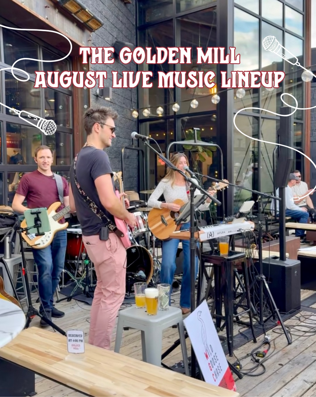 Mark the calendar twice: Thursdays 5-8p and Sundays 3-6p, live music all month long 🎶 August’s full line-up is here, who are you coming in to see?👇