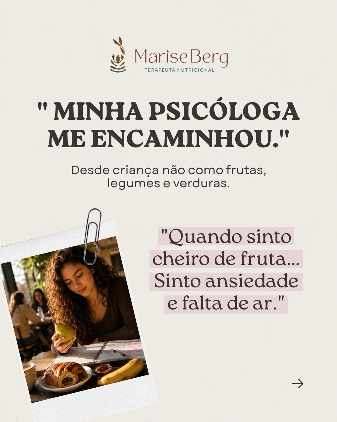 Quando alguém diz “eu não como isso”, nossa primeira pergunta costuma ser: como fazer essa pessoa comer?
Talvez exista uma pergunta anterior.
O que acontece dentro dela quando esse alimento se aproxima?
A seletividade alimentar nem sempre conta apenas uma história sobre sabor, textura ou hábito. Às vezes, o corpo aprendeu a reagir antes mesmo que a pessoa pudesse compreender por quê.
Foi essa possibilidade que investigamos com Amora.
Em vez de começar pela exposição aos alimentos, começamos criando condições para que o medo pudesse ser observado com segurança e curiosidade.
Porque ampliar o repertório alimentar também pode envolver ampliar a liberdade de escolher, experimentar, recusar e descobrir.
🍎 Esta é uma história sobre seletividade alimentar, infância, pertencimento e a possibilidade de construir uma relação diferente com aquilo que um dia pareceu ameaçador.
📖 “Como um estresse infantil pode moldar o comportamento alimentar na vida adulta”
Leia a história completa no Substack. Link na bio.