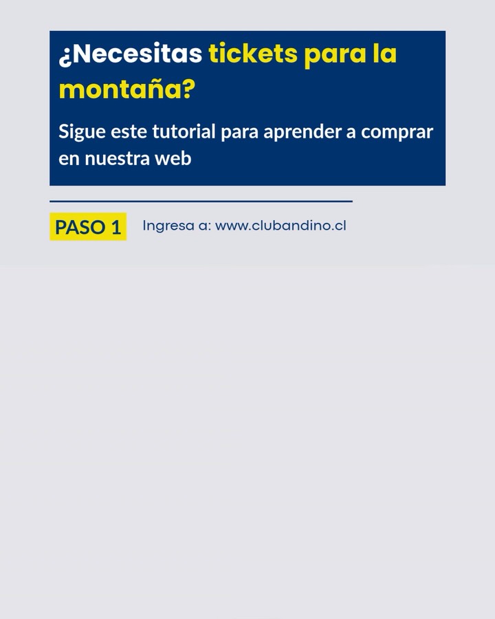 🎿 ¡Tu día en la nieve empieza con un solo click!
Comprar tus tickets para la montaña es más fácil de lo que crees. Sigue este tutorial y aprende a hacer tu compra online en www.clubandino.cl 👇
1️⃣ Ingresa a www.clubandino.cl
2️⃣ Entra al botón del menú que dice “Tickets”
3️⃣ Escoge tus productos en la tienda (si es más de uno, agrégalos al carrito uno a uno)
4️⃣ Selecciona las opciones que se ajusten a ti: horario, categoría y skipass ⚠️ Recuerda: el SKIPASS es necesario para cualquier compra
5️⃣ Presiona “Realizar compra”
6️⃣ Completa el formulario con tus datos… ¡y listo! 🙌
📅 ¡OJO, súper importante! Elige bien tu temporada al comprar:
🔴 Temporada ALTA → fines de semana y feriados
🟢 Temporada BAJA → días de semana
Asegúrate de seleccionar la correcta según el día que vas a subir 😉
Tu ticket lo tendrás que retirar o cargar (si es que ya tienes) en boletería directo en el cerro
Así de simple aseguras tu lugar para vivir la nieve en el fin del mundo: esquí, snowboard, trekking, telesilla panorámica y gastronomía con vista al Estrecho de Magallanes 🏔️❄️
📲 No te quedes sin tickets 👉 www.clubandino.cl