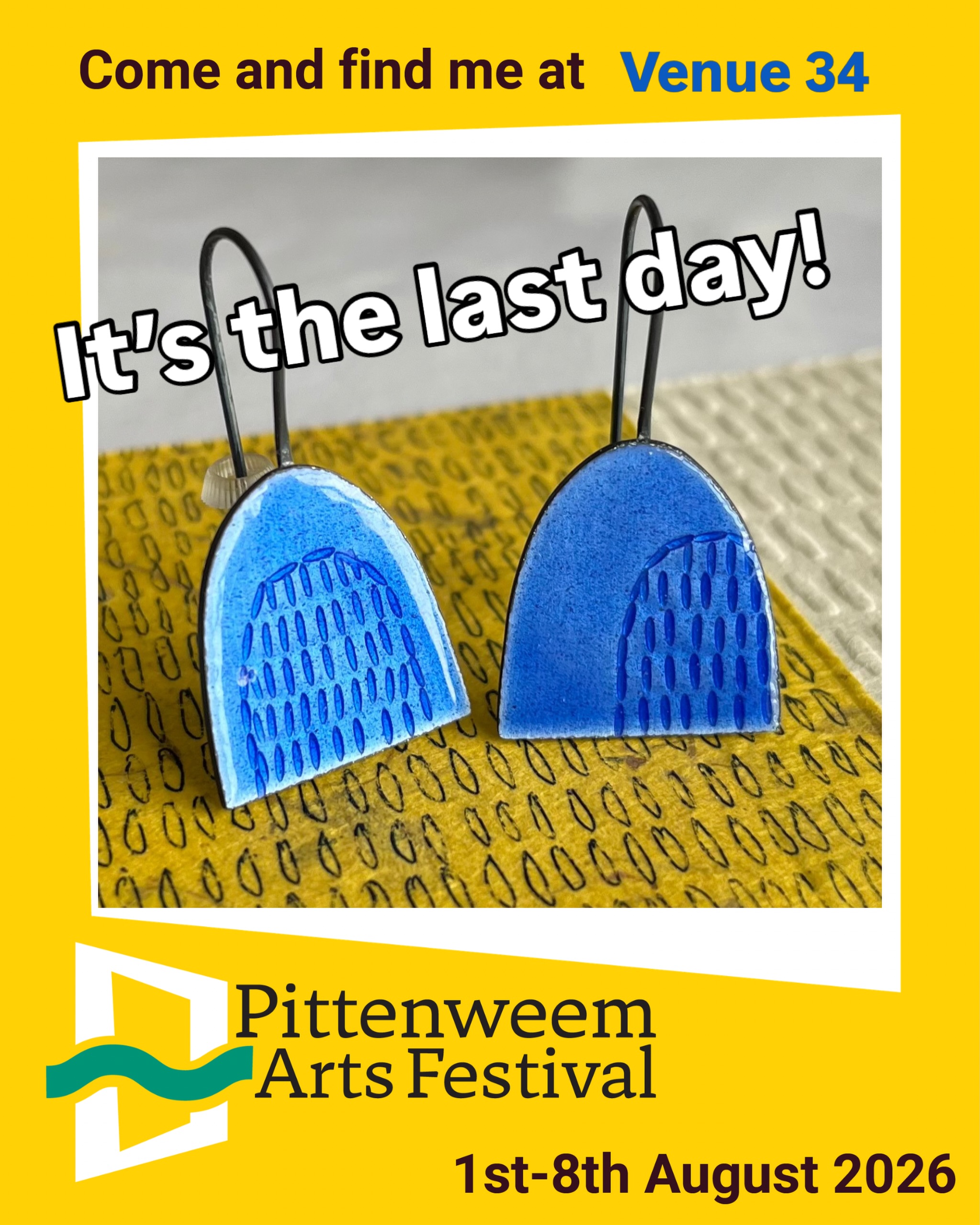 Canโt believe itโs the last day of @pittenweemartsfestival - Iโve had a great week meeting and chatting to new visitors and lots of friendly faces returning to visit my stand. Thanks for all your purchases - hope you love your jewellery and prints. Iโd love to see photos of your prints in their new home!
Iโm sharing my venue with @collingwoodnorris @ellenmccannsculpture and @jimdewarart and weโre open until 5 at this fantastic festival in the gorgeous East Neuk of Fife - find us at venue 34 which is just across the road when you come out of the car park โ๏ธ๐โ๏ธ๐โ๏ธ