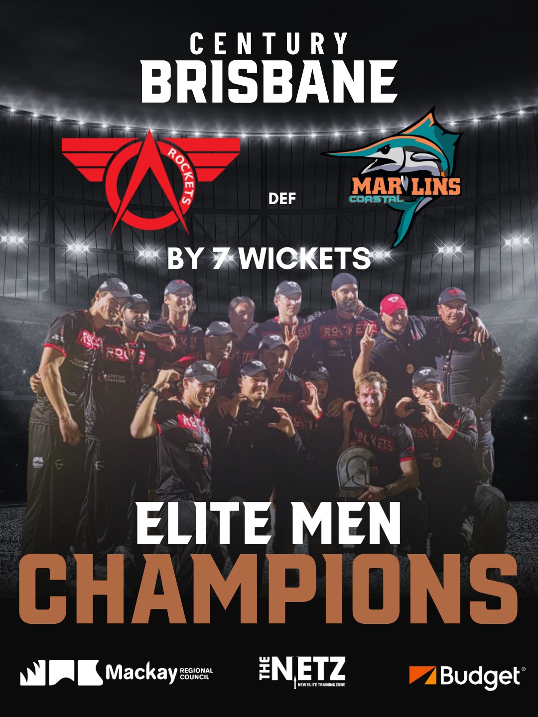 Our 2026 Century Brisbane Elite Men Champions - the Rockets!
Going back to back - Mackay to Brisbane.
#champions #centurybrisbane