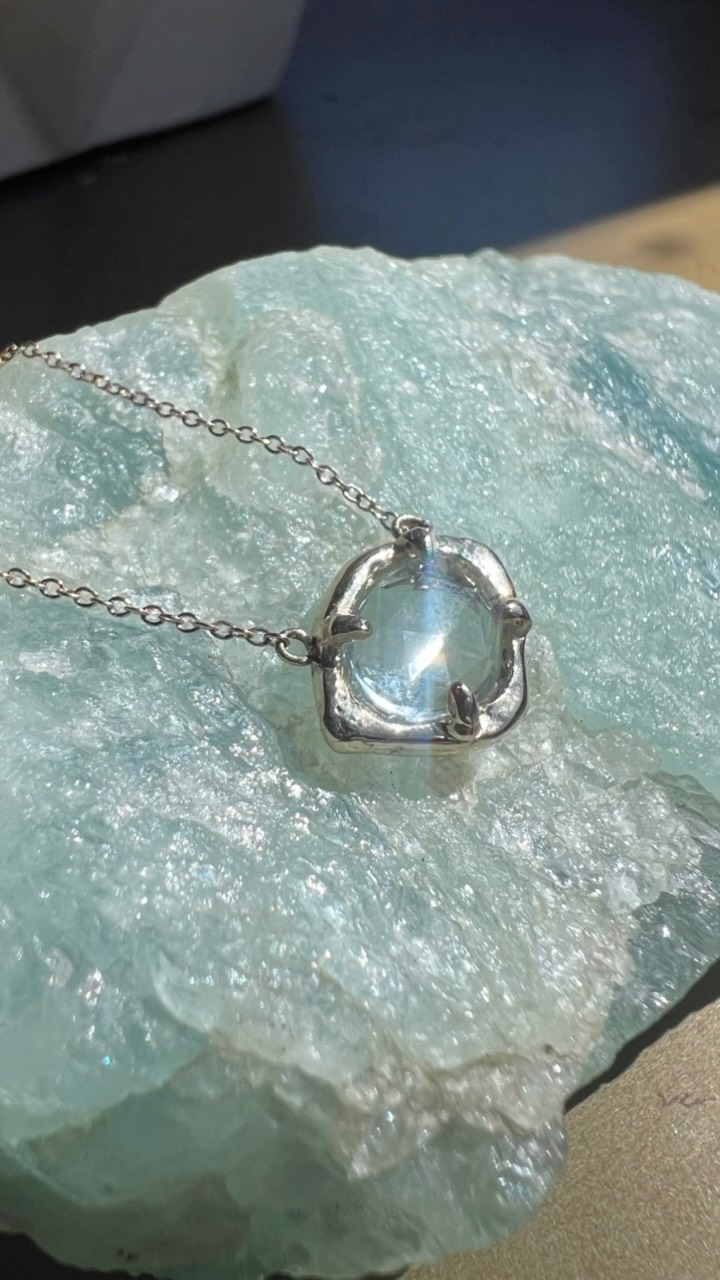 Clarity Wave Necklace #aquamarine