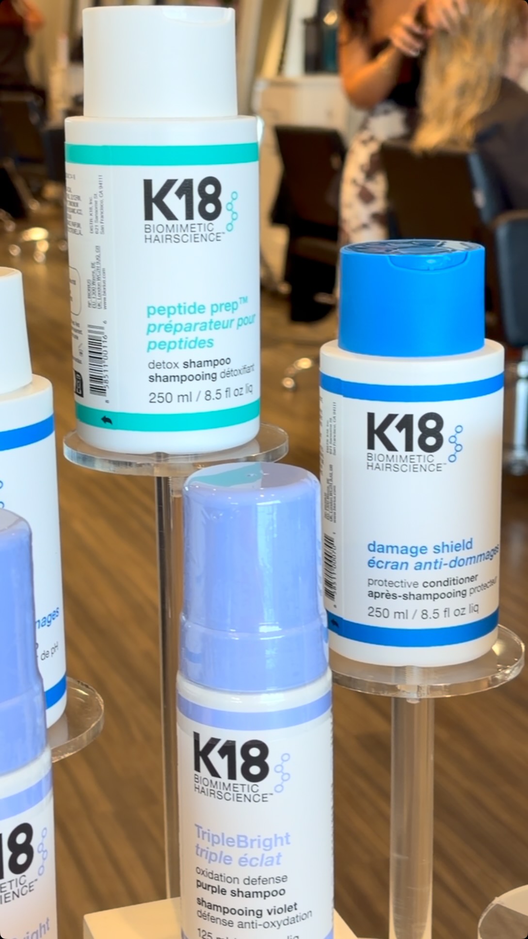 Sneak peek into our new K18 launch here at Gallery Style Haus
Come try out the K18 line and get your hands on it before it’s sold out!!!
It works from the inside out, reconnecting broken keratin chains to help restore strength and elasticity. Healthier stronger hair in just 4 minutes 🧬