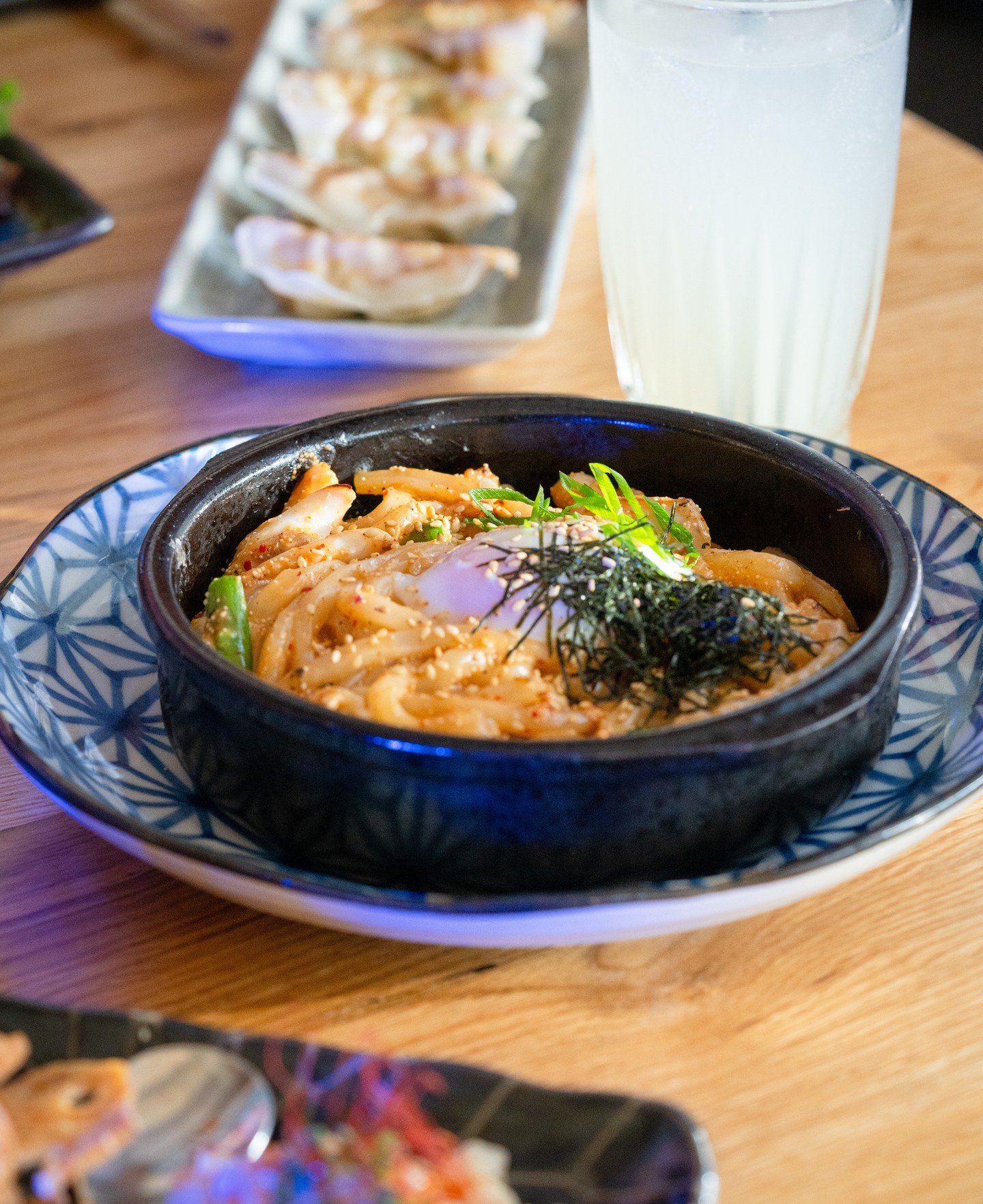Ika mentai udon. Delicious, rich and textural, you'll be fending off your dinner date's chopsticks as soon as this dish hits the table! 🥢