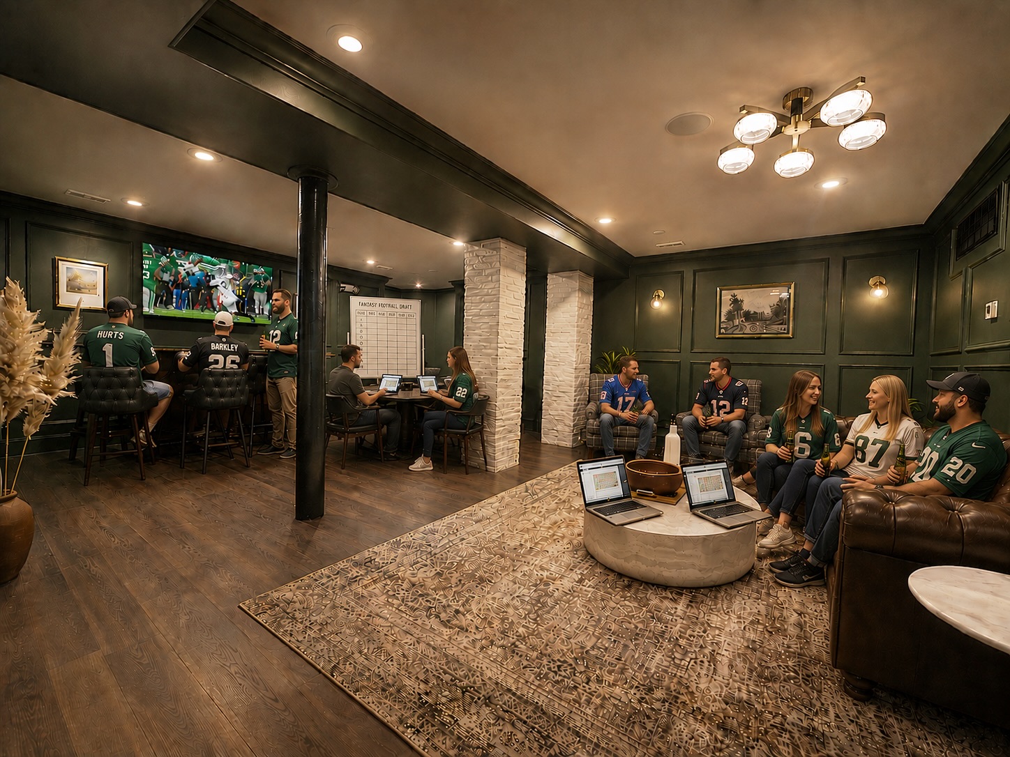🏈 DRAFT NIGHT, ELEVATED
Trade the usual setup and host in style at one of Leeland Mansion’s lounges!
🏆 $600 | 4 Hours | Monday–Thursday
🛋️ Lounge & bar seating
📺 Roku TV
✍️ Whiteboard
💻 Wi-Fi + power strips
🍕 BYO food & beverages
🚗 On-site parking
📩 Email leelandroom@gmail.com to reserve, or to inquire for weekend availability and pricing!