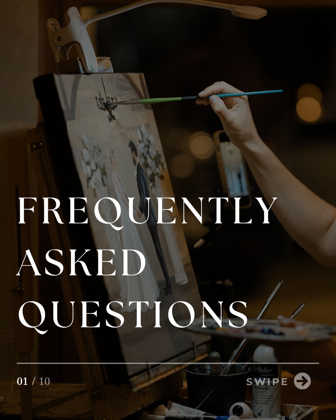 Answering some of the questions we always get asked!
Was there a question you had that we didn’t answer?
Comment it down below 🧡🧡
#liveweddingpainting #liveweddingartist #sydneyliveweddingpainter #weddingartist #sydneyweddinginspo