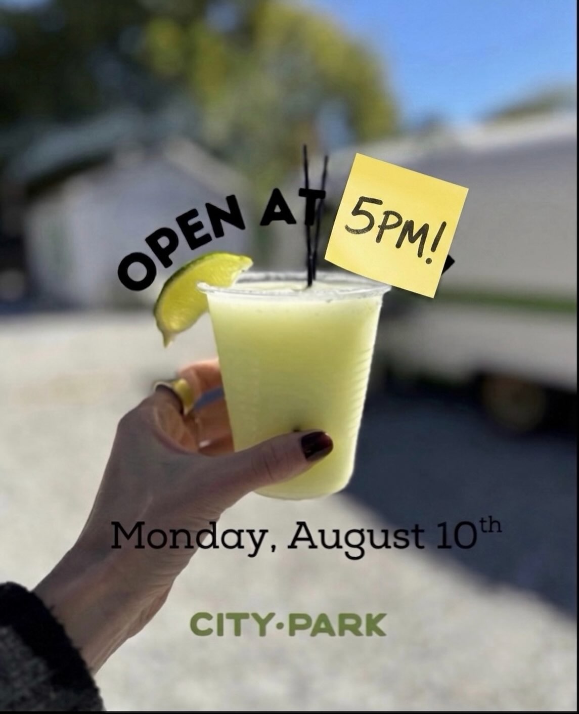 In case no one told you... it’s a hot one today! ☀️ We’re holding off and opening at 5 PM