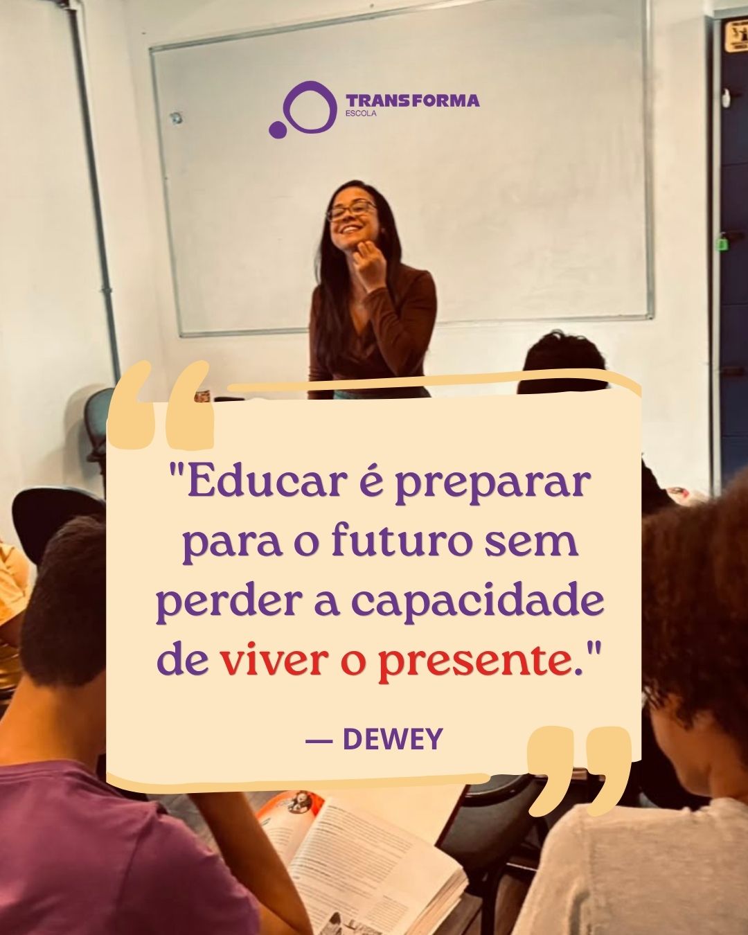 A educação olha para o futuro, mas acontece no agora.
Nas perguntas de hoje, nas relações que construímos, nas descobertas, nas experiências e também no tempo de simplesmente viver cada etapa.
Preparar adolescentes para o que vem pela frente não deveria significar apressá-los para chegar lá.
💛 O presente também faz parte da formação.
#TransFormaEscola #EducaçãoComSentido #Adolescência #EducaçãoTransformadora #JohnDewey