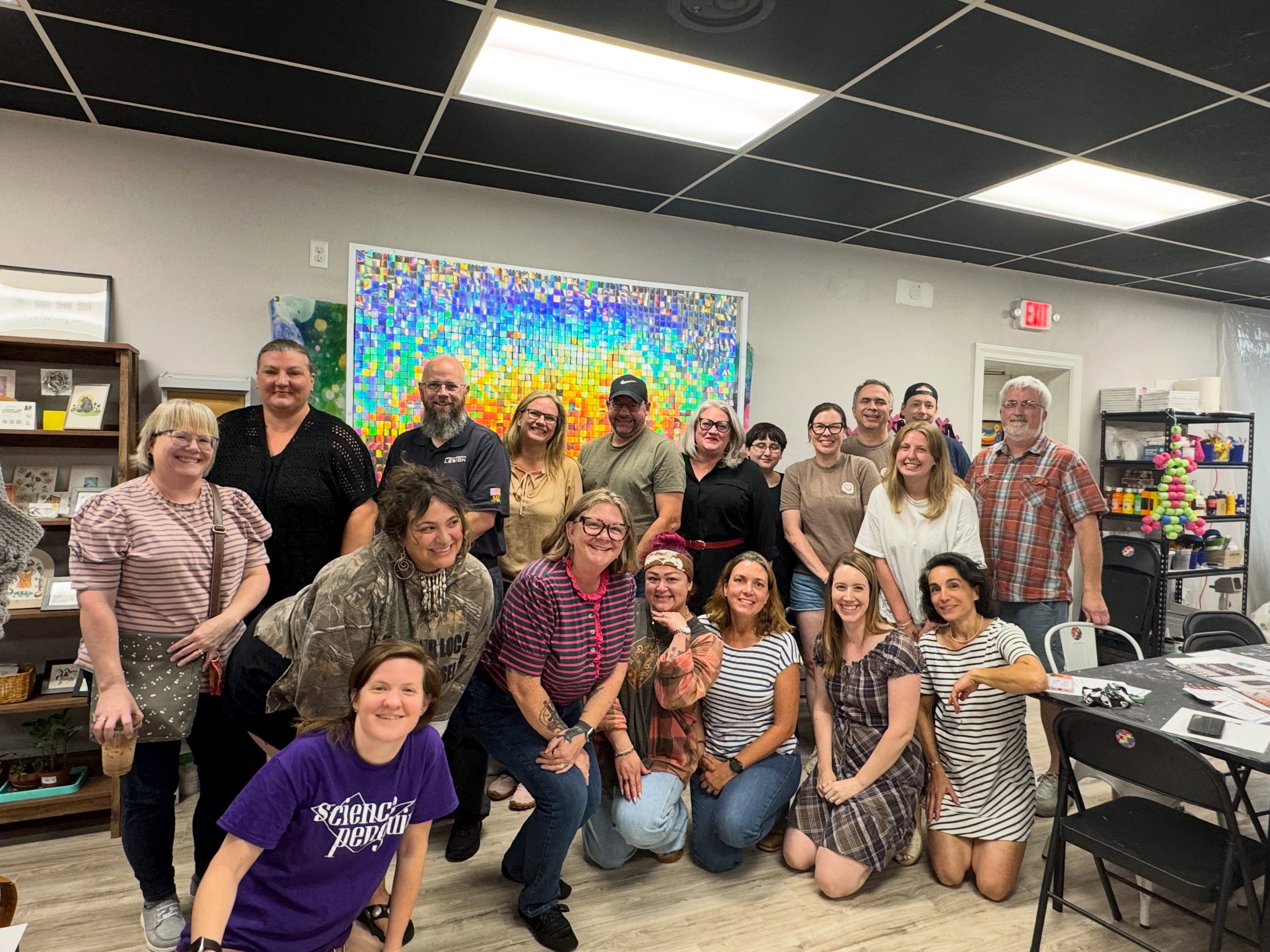 We love these humans! We had a fantastic merchant meeting complete with crafting, laughs, and networking! These businesses are making a real difference downtown, and we are getting more and more vibrant everyday! The future of CT is bright 🤩
Thank you, Prismatic Art Studio for hosting!