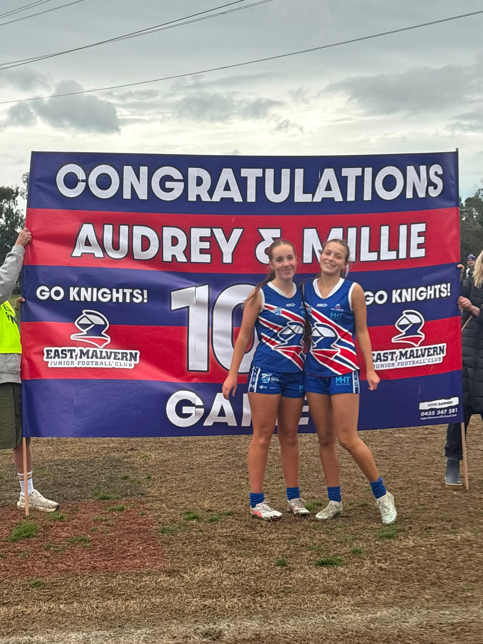 🎉🏈 **Hats Off to Audrey Carty-Salmon and Millie Kerr!** 🎈👏
Huge news from our U15 Girls Randall team—Audrey Carty-Salmon and Millie Kerr hit the 100-game milestone! 🌟 Their dedication and skill on the field make us so proud!
And there’s more! Our team celebrated with a big win over @hamptonroversjuniors ! 🎉 It’s teamwork and passion like this that keep us cheering.
Congrats, Audrey and Millie! Keep up the amazing work. Here’s to more games and unforgettable moments! 🎊🥳
#100Games #eastmalvernknights #goknights #onceaknightalwaysaknight