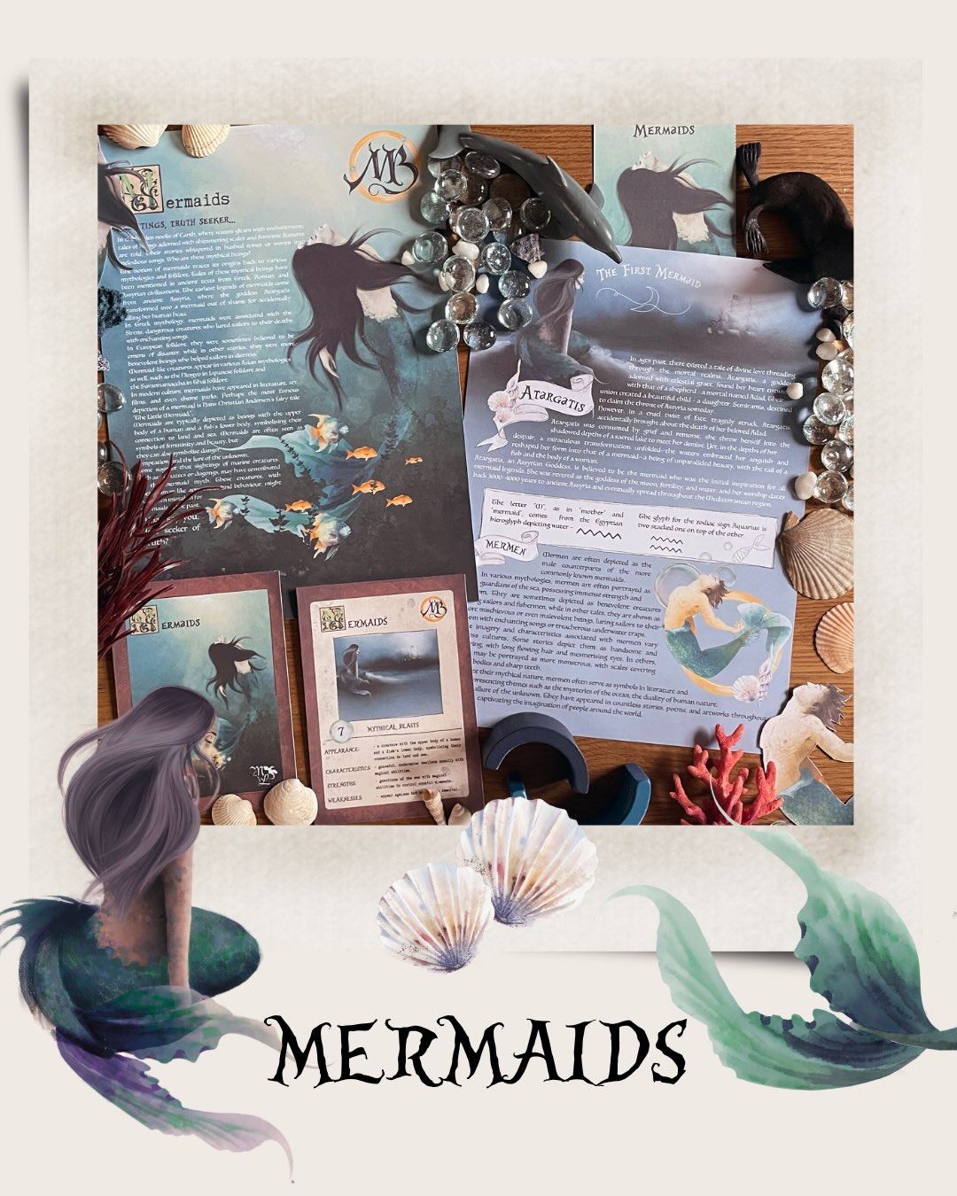 Are mermaids real? If not, where did the stories come from?
Why have people imagined them for thousands of years?
And could real ocean creatures have helped create the legend?
My Mermaids resource takes children on a journey into the mystery behind these mythical beings.
Younger children explore ocean creatures and discover the similarities between them and the mermaids of legend. They travel back to Ancient Assyria, where the first known mermaid tale was told, explore mermaids in art and literature, and create their own mermaid artwork.
Older children take the investigation even further.
They explore the symbolism of mermaids in art and literature, discover their importance in ancient civilisations and investigate the real ocean creatures that may have been mistaken for these mythical beings.
And then they have to do something I particularly love…
Gather the evidence.
Investigate the possibilities.
Form their own conclusion.
Were mermaids simply mythical creatures? Or is there more to the story?
.
#mermaidslearningresource #mythologyforkids #ancienthistory #naturestudy #homeschoolideas