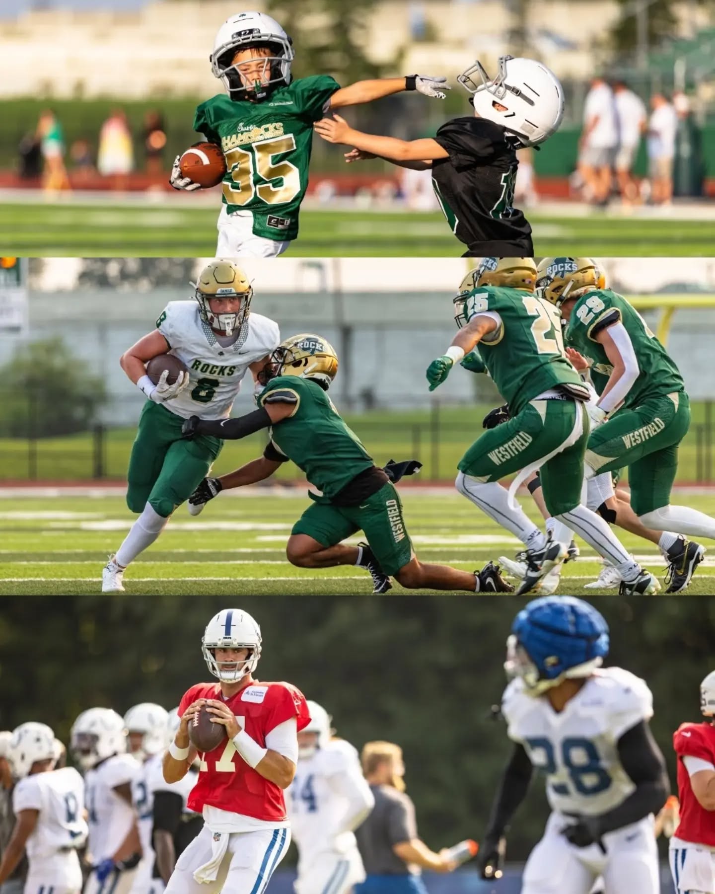 Today was jam-packed with Football from youth to pro! WYSI Jamboree, Colts Camp Practice and Westfield Scrimmage! I'm gonna go lay down now 😂