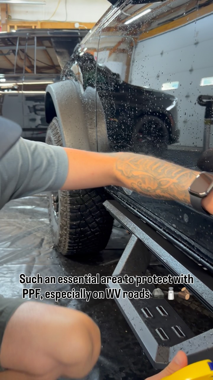 Rockers take a beating on WV roads.
PPF helps take the hit. 🛡️#ppf #clearbra #paintprotectionfilm #bridgeportwv