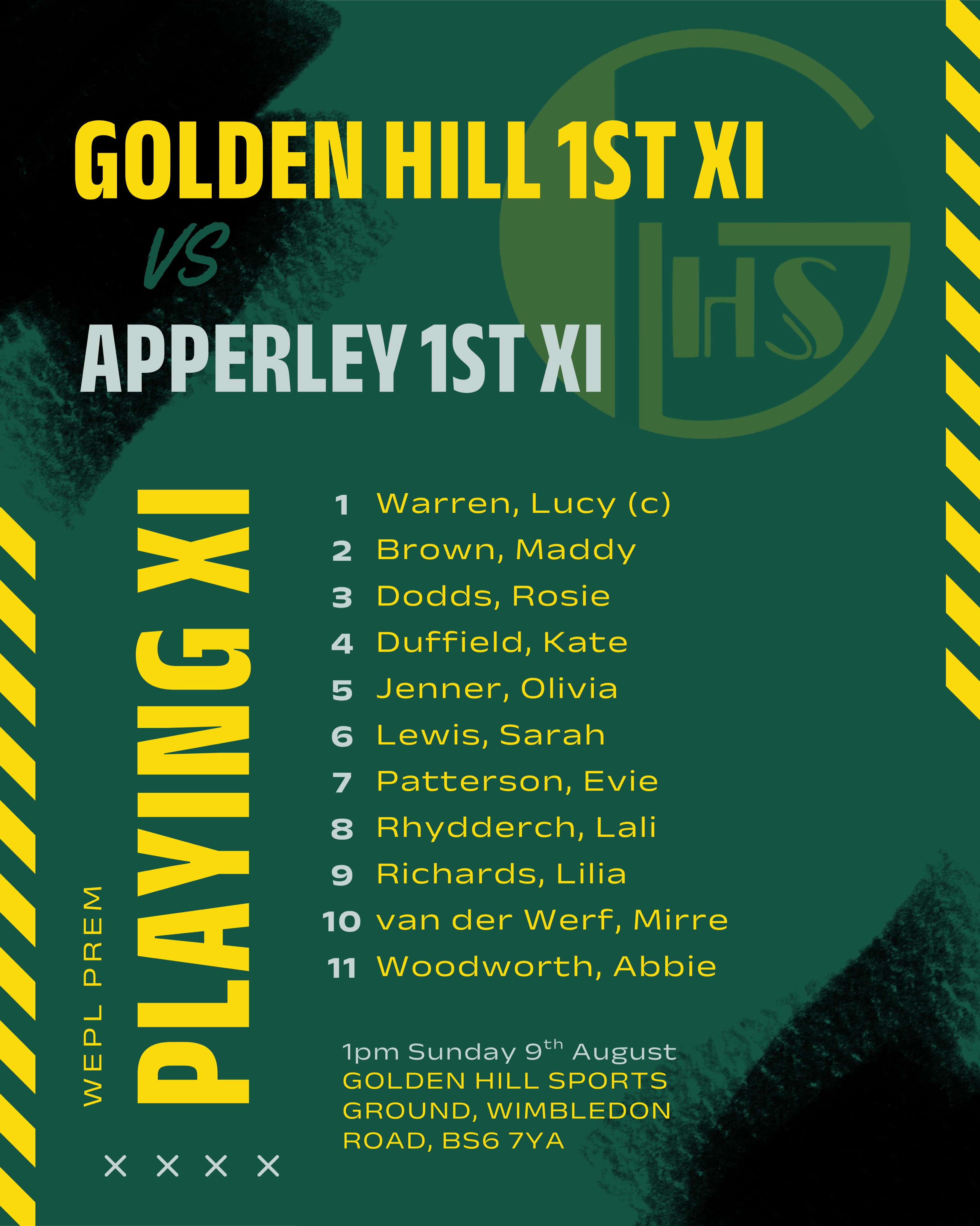 📣 Women’s double header at HQ today! 📣
Join us Golden Hill to support our women’s 1st & 2nd XI, bar will be open and the sun will be shining ☀️