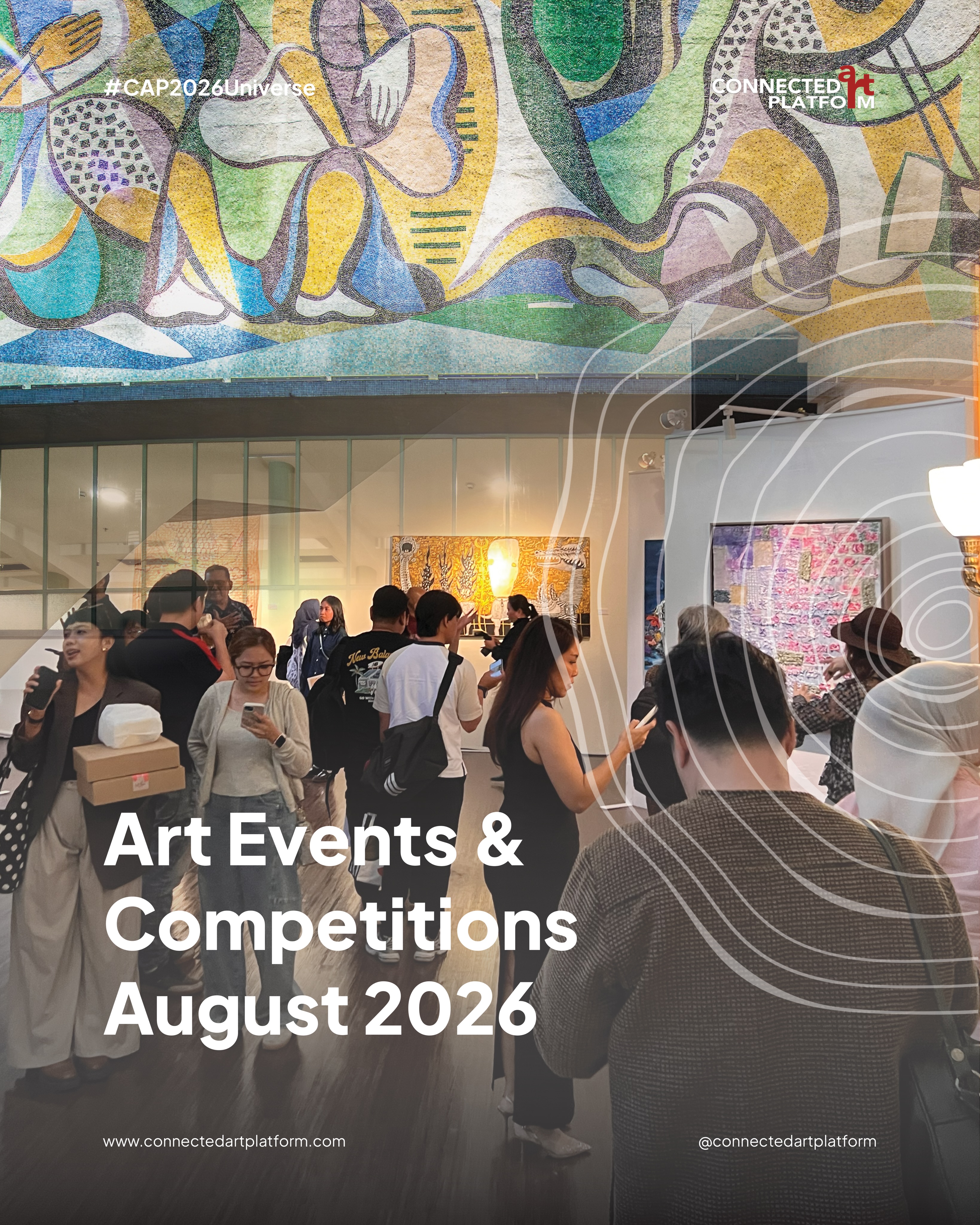 August marks another chapter in the J+ Art Awards 2026 partner exhibition series, with J+ Art Awards 2026 x Meiro Gallery opening this Saturday, 15 August at 15.30 WIB in Jakarta. Running alongside the ongoing presentation at ARTOTEL Gelora Senayan, the exhibition brings selected participants into another exhibition context, expanding the program across different spaces and audiences. The exhibition will run until 19 September 2026.
Beyond J+ Art Awards, this month features a diverse selection of exhibitions across Indonesia and internationally. A highlight this month is Right Time, a solo exhibition by Eunice Nuh at DIA.LO.GUE Jakarta, presented with Connected Art Platform as media partner. Other highlights include Vantage Point 13 at Gallery 2, Photography Gallery in Sharjah, Courtyard Commission: Precious Okomoyon at MoMA PS1, Light in August at The Pawnbroker’s Museum in Nikko, Luisa Matsushita: Everything I Know, I Learned at Night at Teatro Cultura Artística in São Paulo, Menamai | Naming at Gajah Gallery Jakarta, Economies of Deferral in Aotearoa New Zealand, and Dwivariska at NW Art Space Yogyakarta, reflecting a broad range of contemporary artistic practices and perspectives.
For artists looking for new opportunities, August also brings a range of international open calls, residencies, grants, and awards, including The British Art Prize 2026, The Enso Circle Artist Residency, Liu Shiming Art Foundation Artist Grants 2026, Art at a Time Like This: Take One Action Open Call, Blu Sky Artist Award, and The Art Circle Award 2026.
Got an exhibition or art competition happening in September?
DM us before the end of August to be featured in our next Art Calendar.
#ArtCalendar #ConnectedArtPlatform #ContemporaryArt #ArtExhibition #ArtCompetition OpenCall