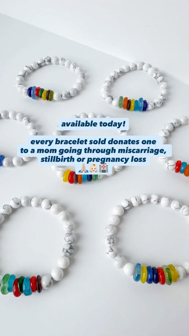 available today! 🌈🤍
.
every bracelet sold donates one to a mom going through miscarriage, stillbirth or pregnancy loss in the hospital 🙏🏼👼🏻
.
I donate care packages (joy bombs) and donate them to hospitals all over Wisconsin— over 1300 donated to date!
.
one of the items inside is a handmade bracelet and your purchase funds a donation 💌🏥
.
this happy little eclectic and unexpected statement wrist candy is made with howlite for stress relief, calm, managing anxiety and promotes sleep 🤍
.
and rondelle beads: handmade made by the Krobo people of Ghana, Africa with recycled glass. using a time honored tradition, every bead is its own work of art. fiat trade 🌈✌🏼
.
snatch one up & support a miscarriage mama in the process
.
link in stories to shop. follow along for more beautiful bracelets and for miscarriage support
.
.
.
.
#miscarriage #miscarriagesupport #braceletsofinstagram #joybombsformoms #pregnancylossawareness