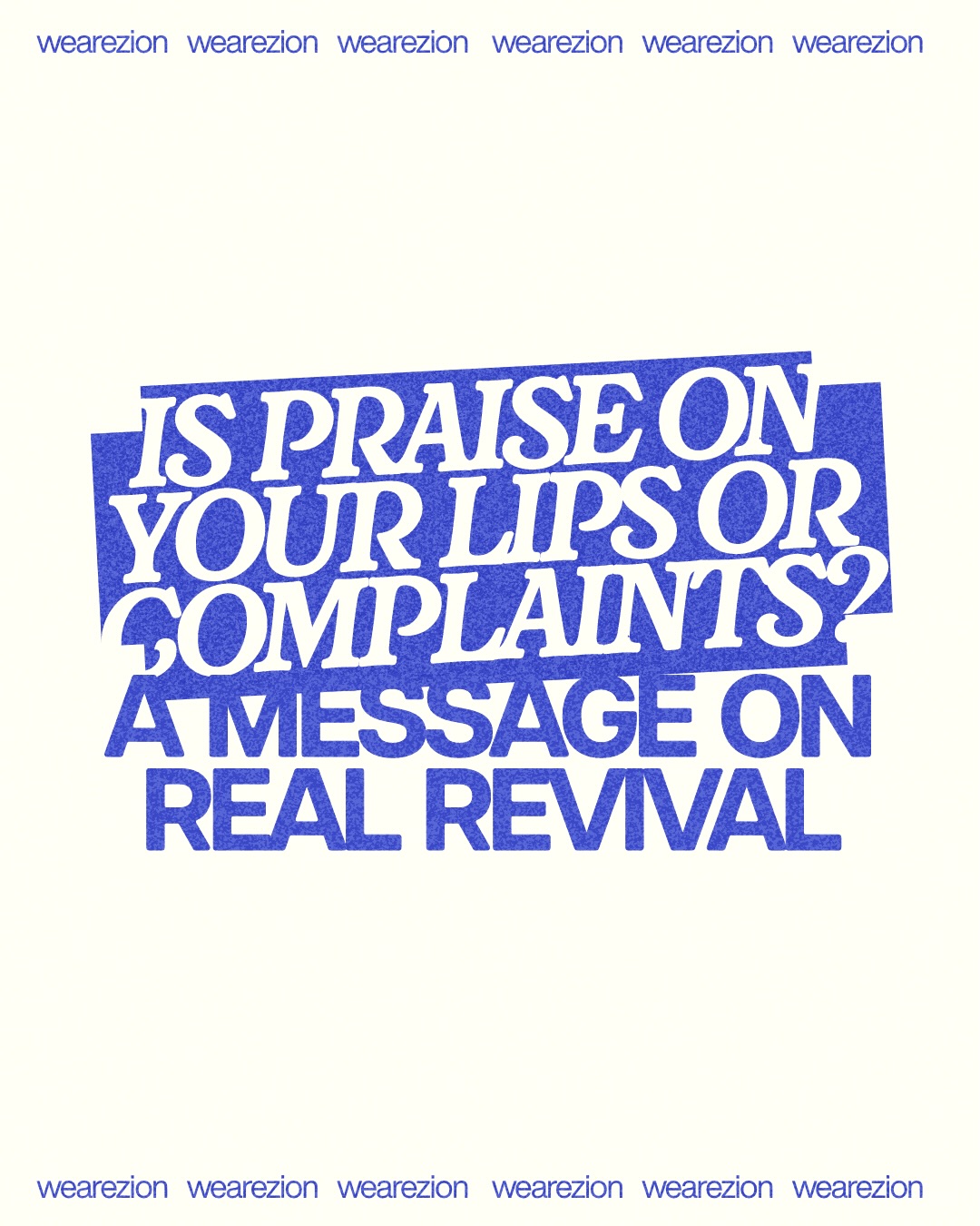 Is praise the most prominent thing on your lips — or is it complaints? 🤔
We often rate God based on whether He meets our expectations. But He’s not in the business of satisfying our every need — He’s in the business of reviving us for more than we could ask.
Real revival isn’t on our terms.
It’s His grace, sufficient even in our weakness. 🕊️
📖 “My strength is made perfect in weakness.” — 2 Corinthians 12:9 AMPC
Watch the full message on our YouTube and let this sink in this week.
We Are Zion | Chennai
WeAreZion WeAreZionChennai ChennaiChurch Revival ChristianFaith JesusChrist FaithOverFear ChristianLiving ChennaiChristians TamilNaduChurch SundayService GodsGrace WeaknessToStrength ContriteHeart SurrenderedLife BibleTeaching ChristianCommunity India GraceIsSufficient RevivalIsComing ChristianReels FaithJourney
