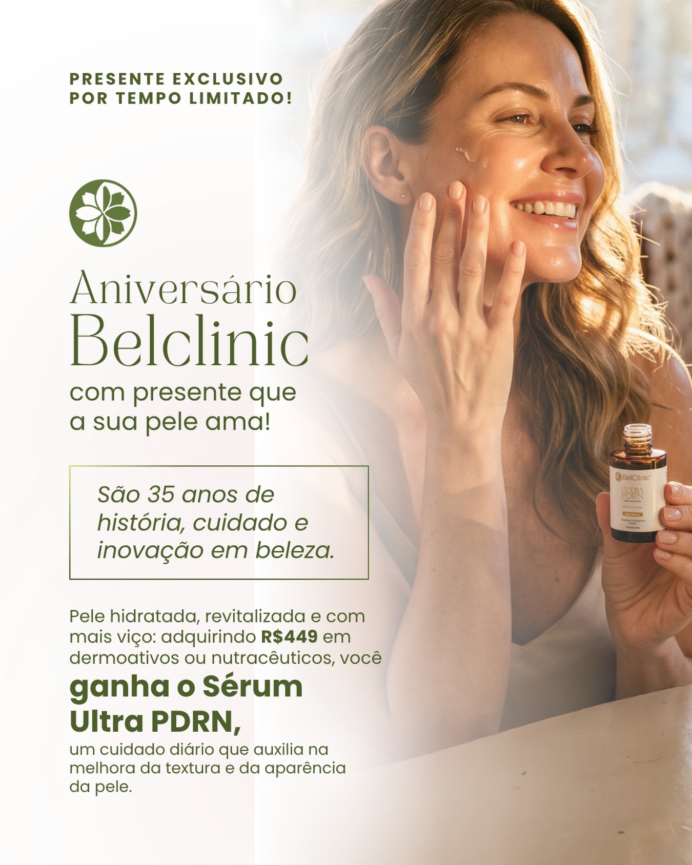 Uma comemoração especial merece um presente à altura! ✨
Aproveite esta condição exclusiva para renovar seus cuidados e incluir mais tecnologia e inovação na sua rotina de beleza.
Garanta seus produtos favoritos e receba o Sérum Ultra PDRN de presente. Mas não deixe para depois: a campanha é por tempo limitado!
Clique no link da bio e faça seu pedido. 🤍