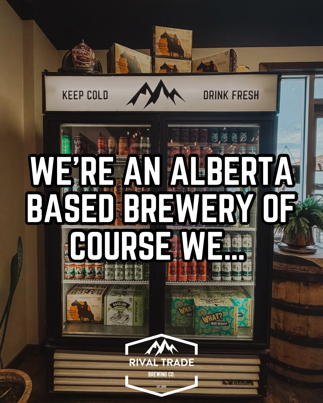 We’re an Alberta-based brewery of course we…
Love our community, mountain beers, hockey on the ODR, and barn dances!
Above all, we really love making great beer for Albertans to enjoy.
What’s your favourite Albertan activity to enjoy with a Rival Trade brew?