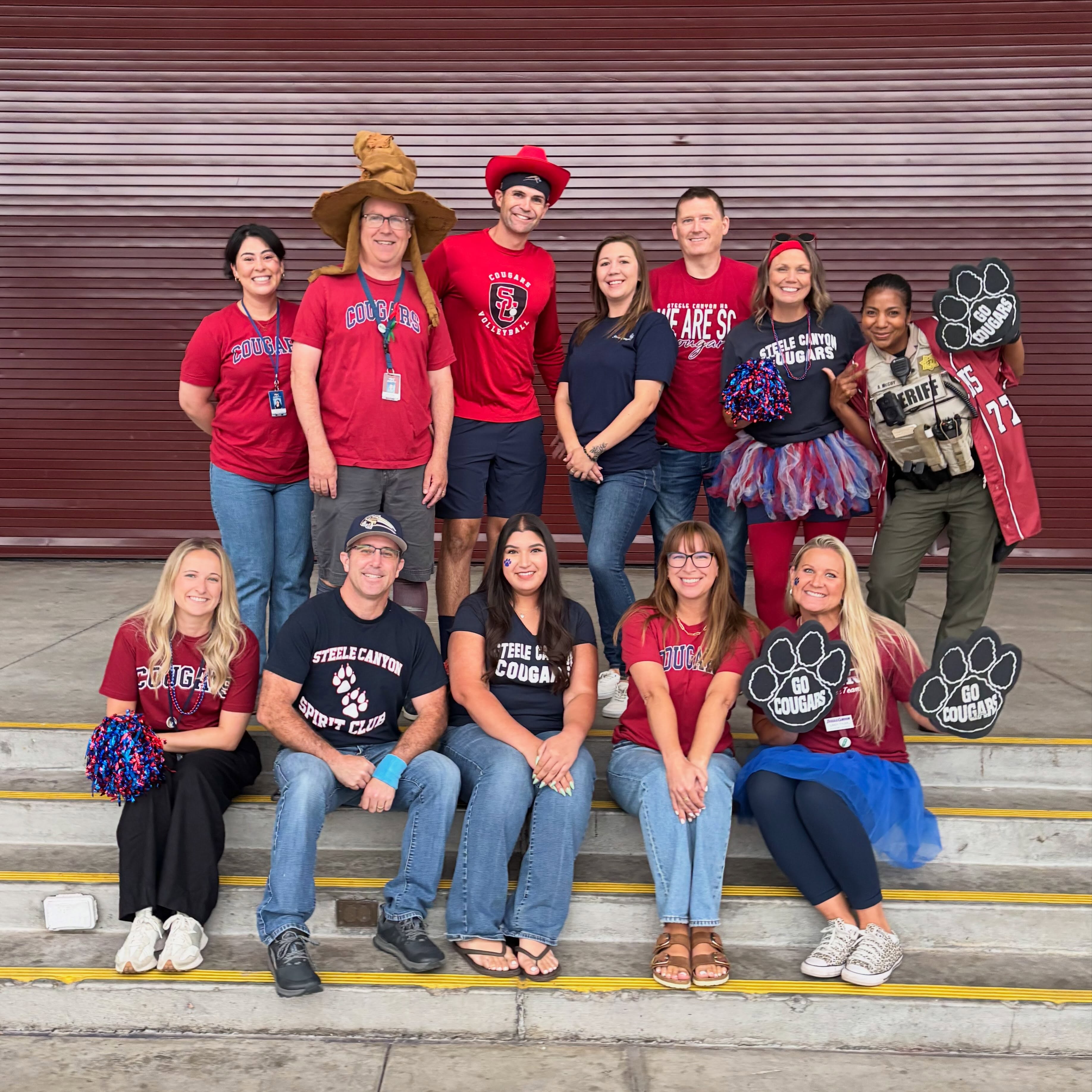Team Blue
Staff Olympics: Team Spirit Challenge
It’s time to show some SCHS staff love! Like the team photo you think best represents Cougar spirit. The team photo with the most likes by this Friday at 5:00 PM will win this Staff Olympics challenge and earn points for their team.