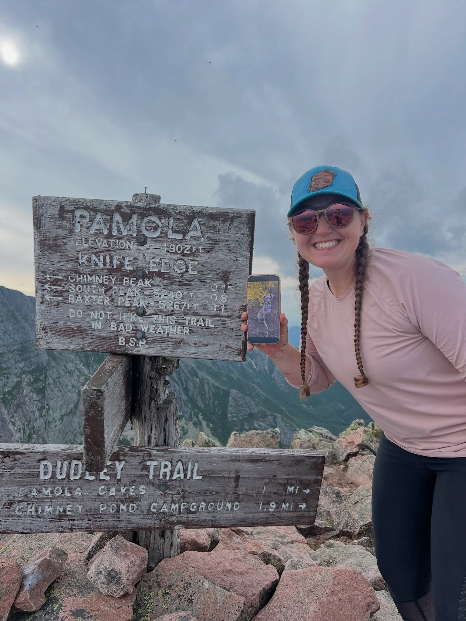Most people when they ask “What’s your dog’s name?!” And I respond “Pamola” I get that deer in the headlights look. 😳 If you’re big into the hiking community in the Northeast; you get it instantly. If not, that’s totally okay! My girl is named after my favorite peak on Katahdin “The Greatest Mountain”
Located in Baxter State Park, my little dragon lady will never be able to head to the summit with me so the last time I was standing there, taking in the amazing views of Knife’s edge and a large portion of the mountain, I asked one of my clients to snap a photo for me!
1. The image I had in my head
2. Close up to see the little dragon
📸 credit @camilliciousness 🫶
3. The image I took on the Brewer Riverfront this spring 💛
Now, her middle name is a story for a different day 🤣Stay tuned for the cool things we do. This little lady is quite the athlete ⛰️ 🐕
#rescue #dog #personality #texas #maine
