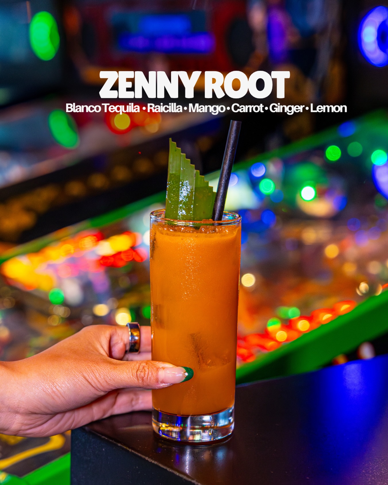 Rooting for this one 🥕 🌿
Zenny Root blends tequila, mango, carrot, ginger, and lemon for a bright, tropical sip with a tiny kick.
#arcadebar #downtownsanjose